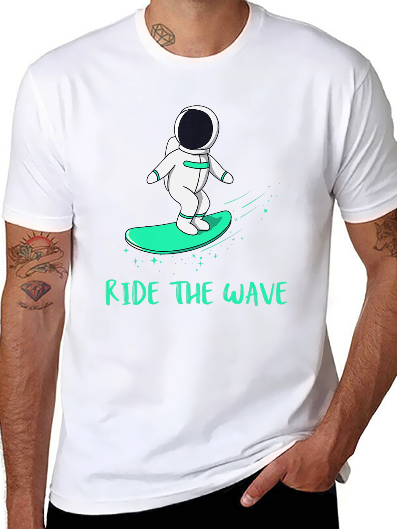 Ride the Wave Astronaut T-Shirt