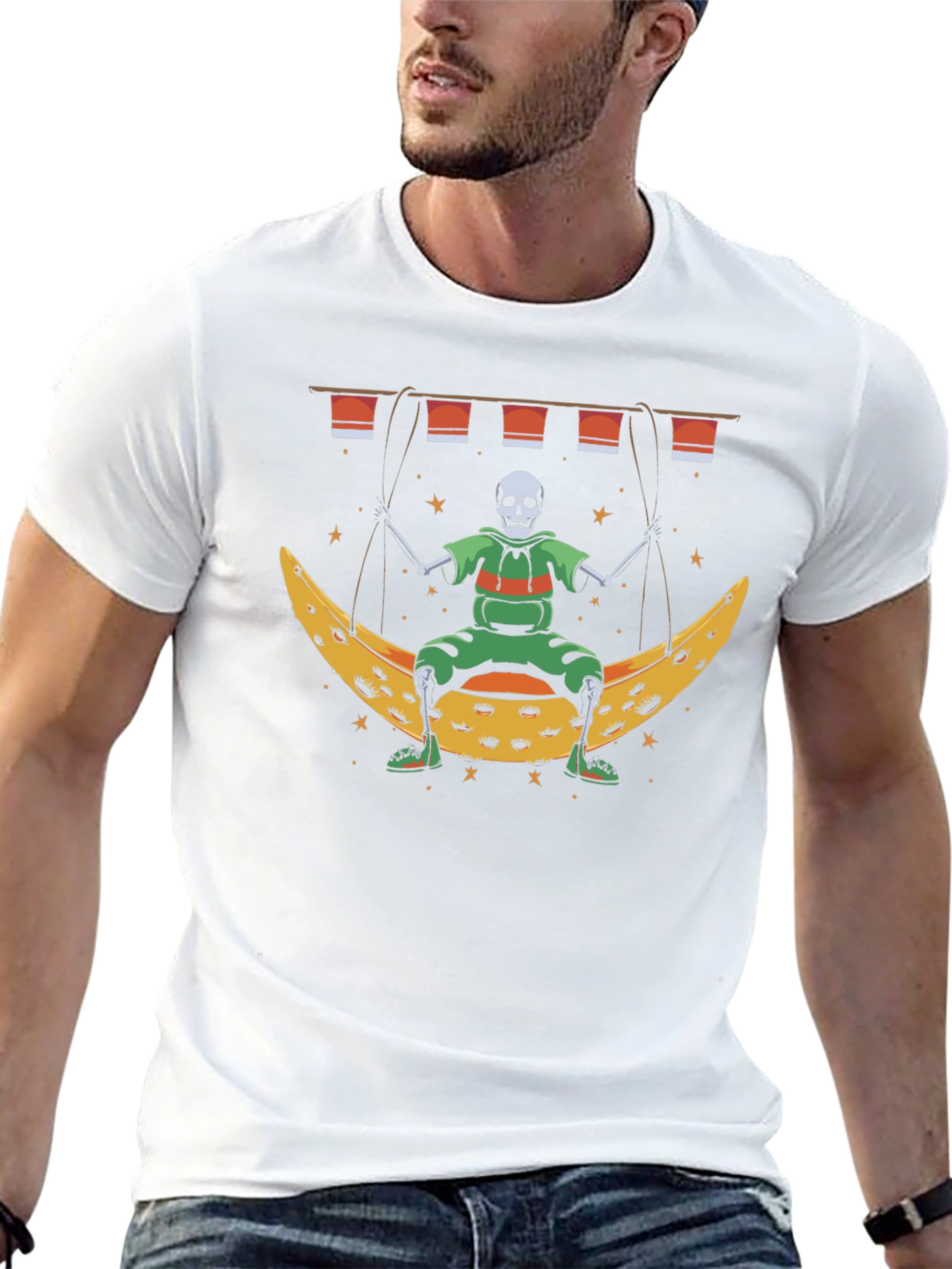 Skeleton on Moon T-Shirt