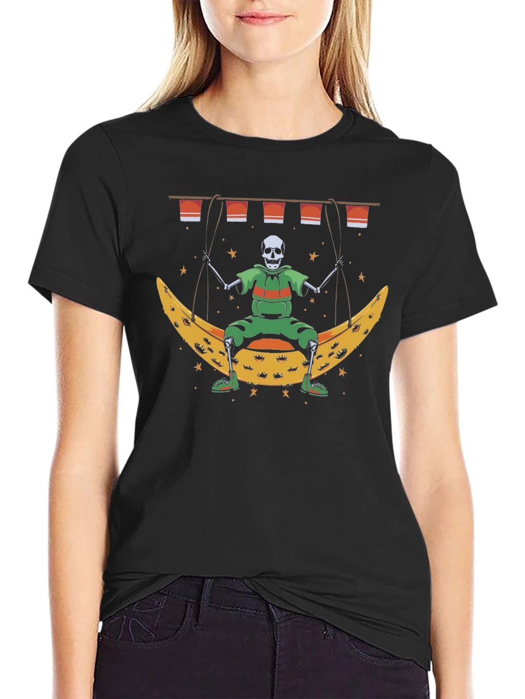 Skeleton on Moon T-Shirt