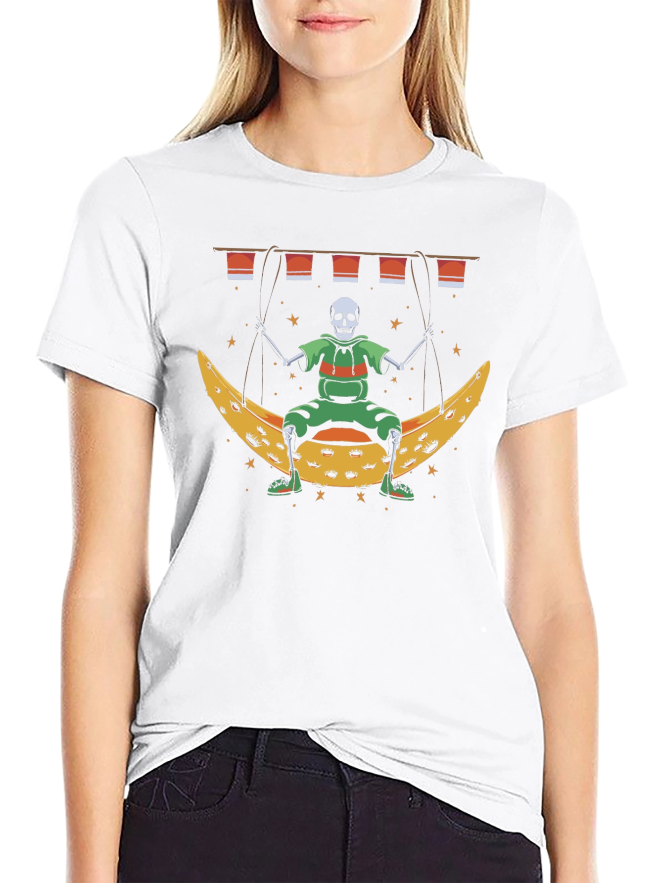 Skeleton on Moon T-Shirt