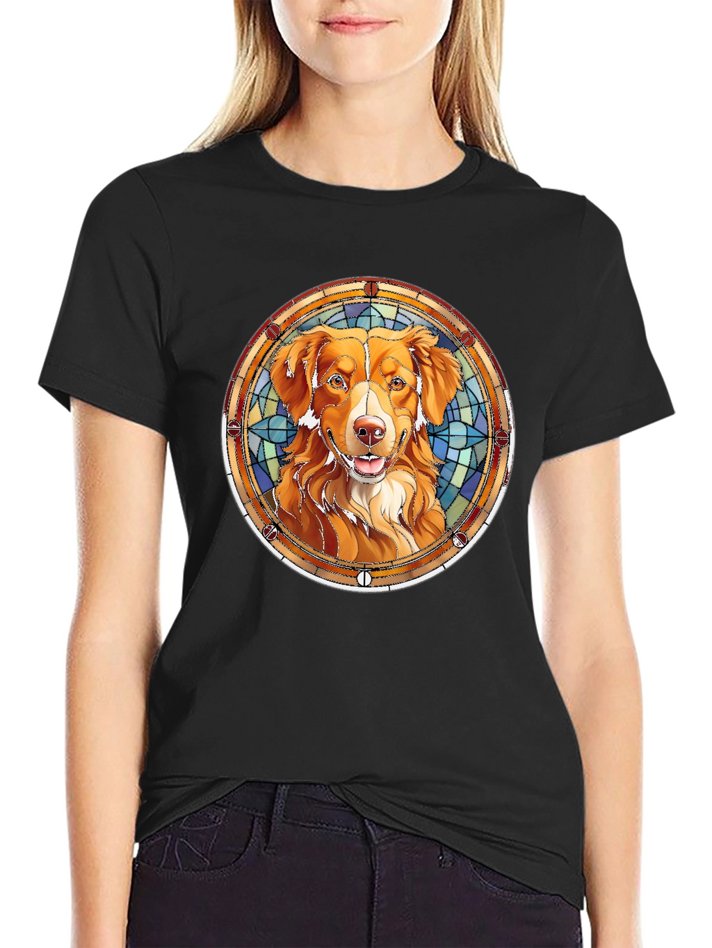 Dog Breed Art Mens Black T-Shirt