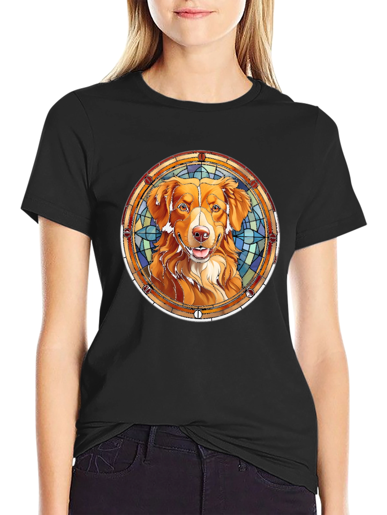 Dog Breed Art Mens Black T-Shirt
