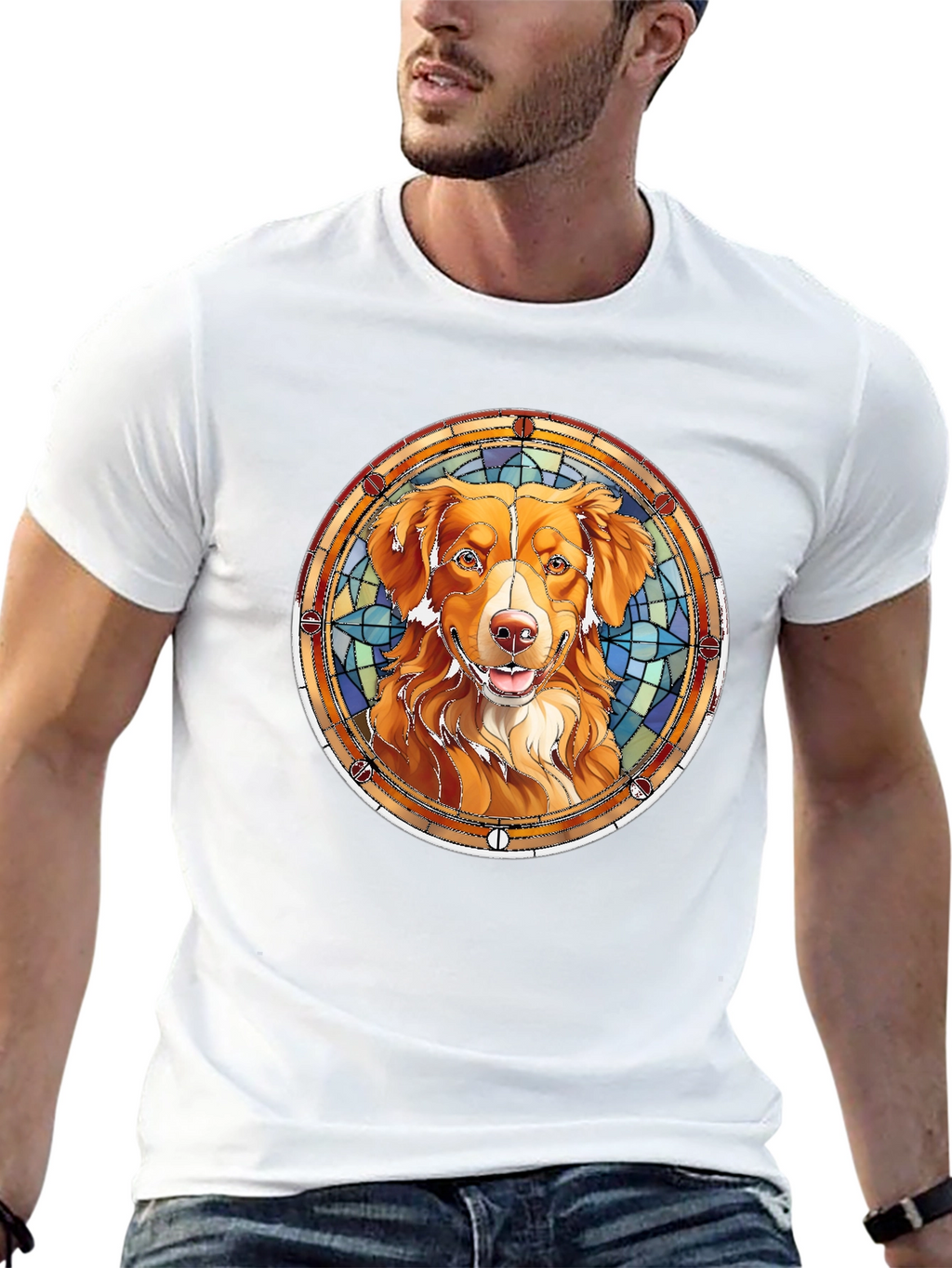 Dog Breed Art Mens Black T-Shirt