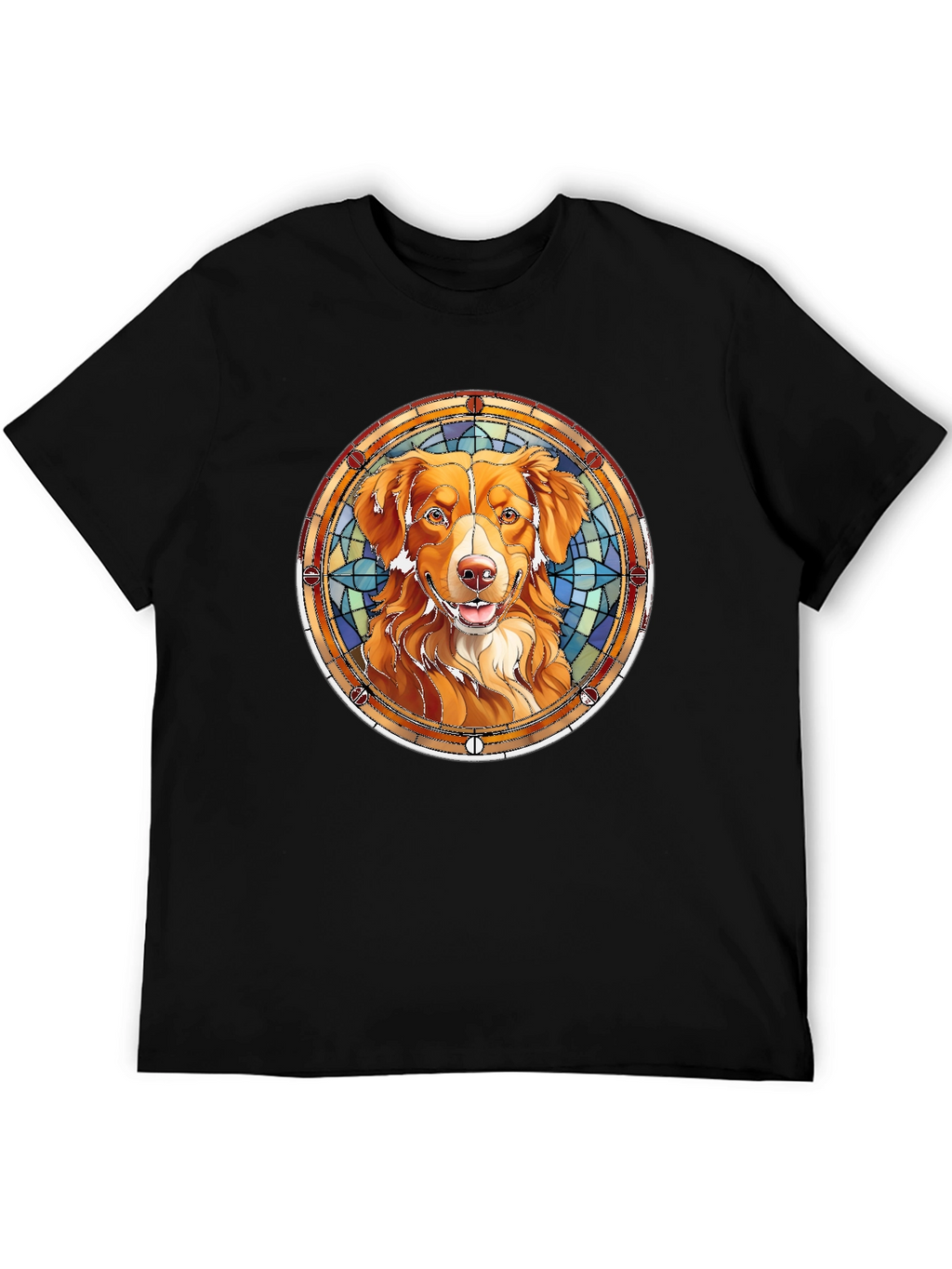 Dog Breed Art Mens Black T-Shirt