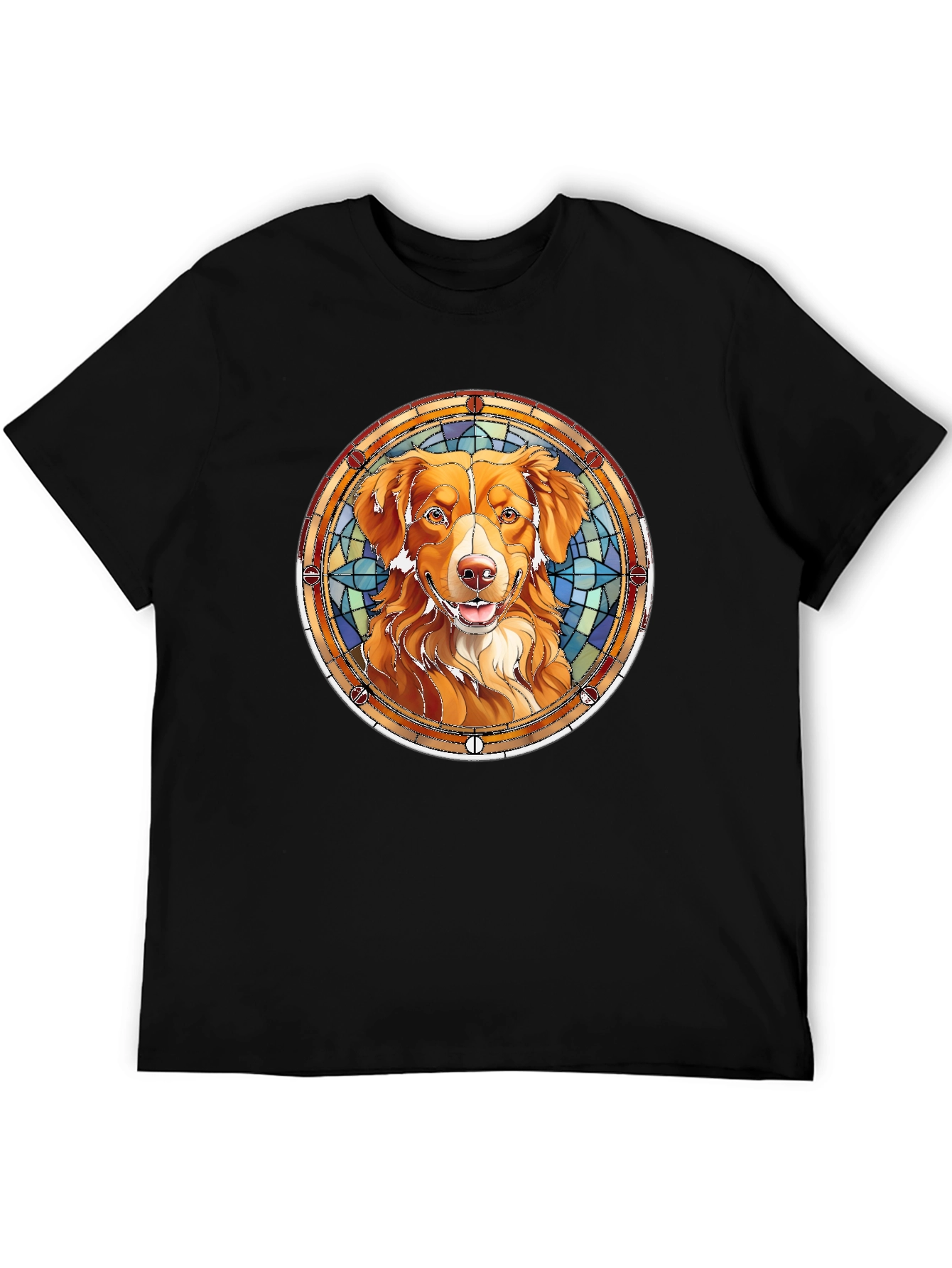 Dog Breed Art Mens Black T-Shirt