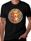 Dog Breed Art Mens Black T-Shirt