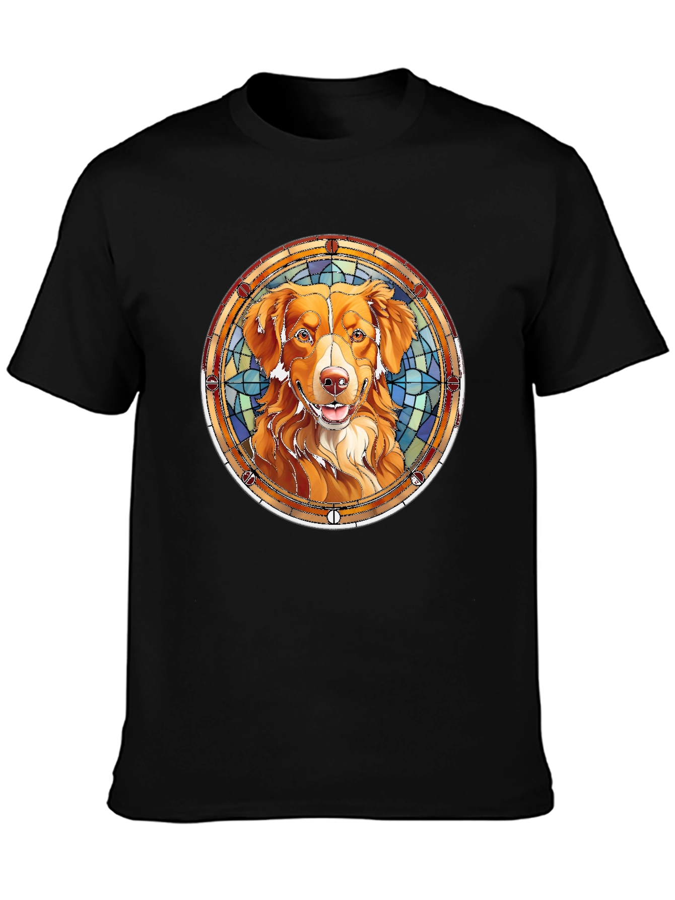 Dog Breed Art Mens Black T-Shirt