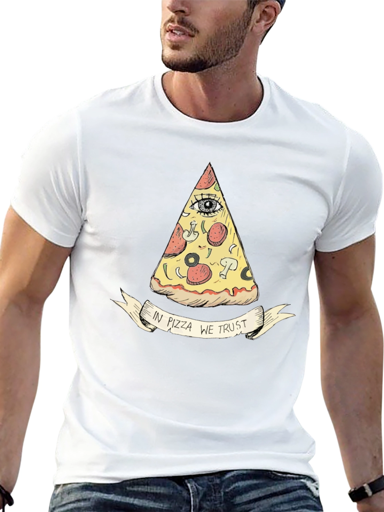 In Pizza We Trust Graphic T-Shirt