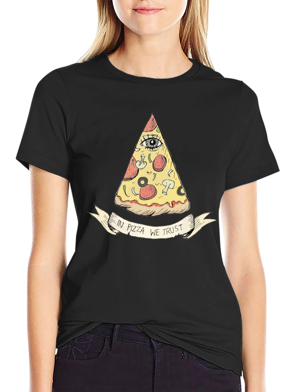 In Pizza We Trust Graphic T-Shirt