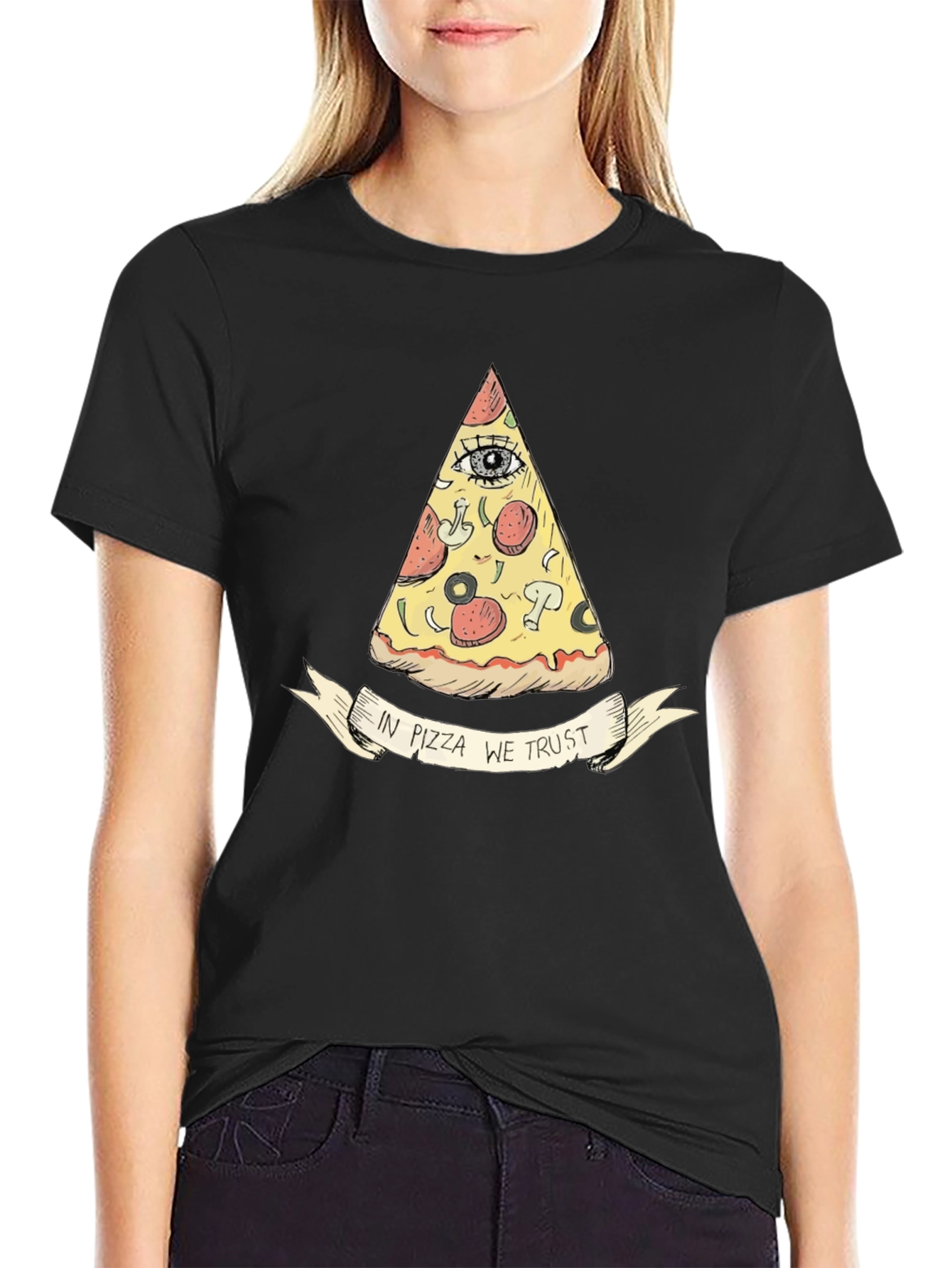 In Pizza We Trust Graphic T-Shirt