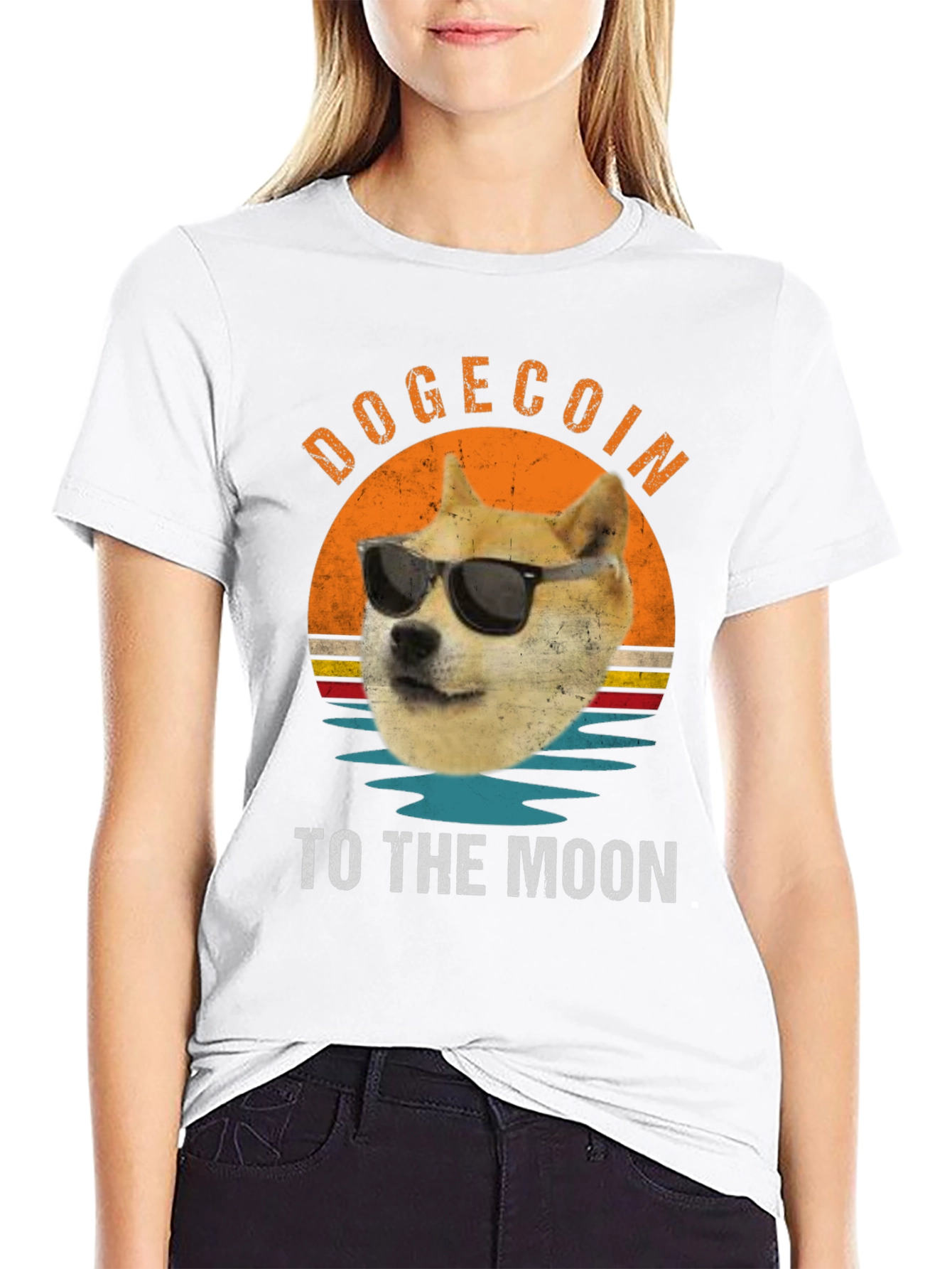 Dogecoin to the Moon T-Shirt - Crypto Meme Tee