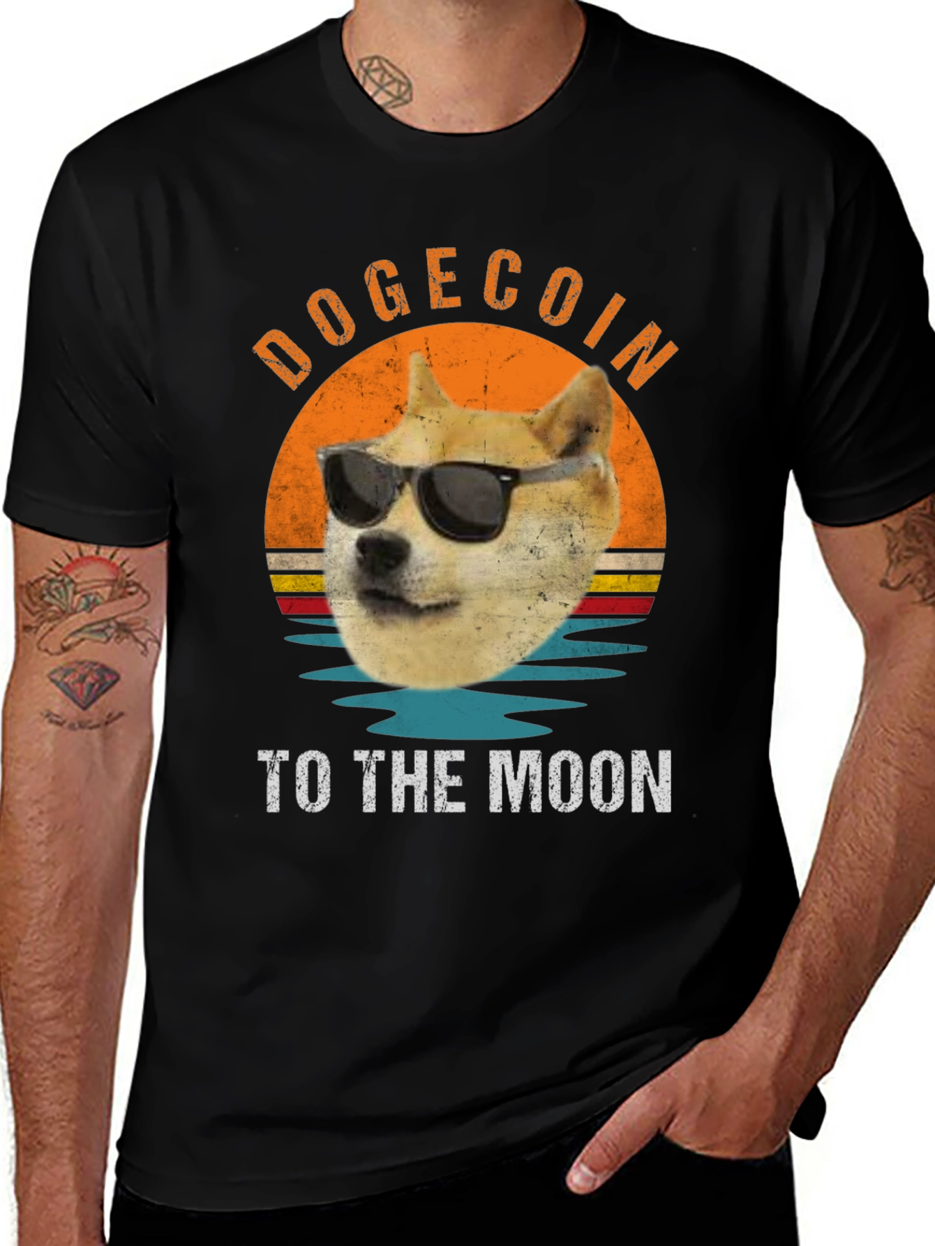 Dogecoin to the Moon T-Shirt - Crypto Meme Tee