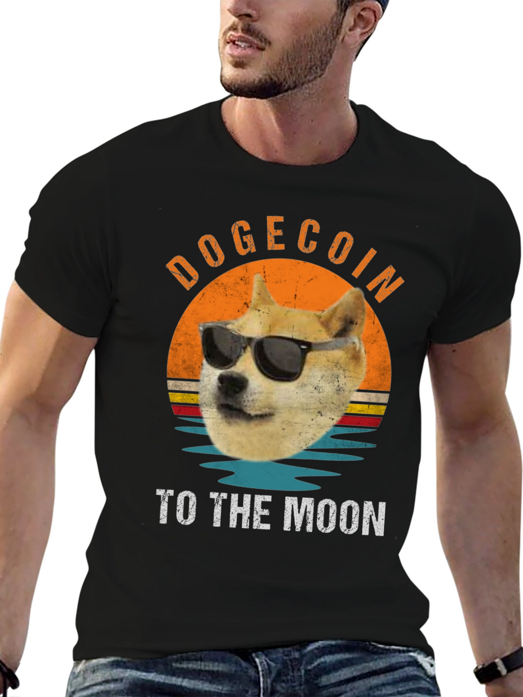 Dogecoin to the Moon T-Shirt - Crypto Meme Tee
