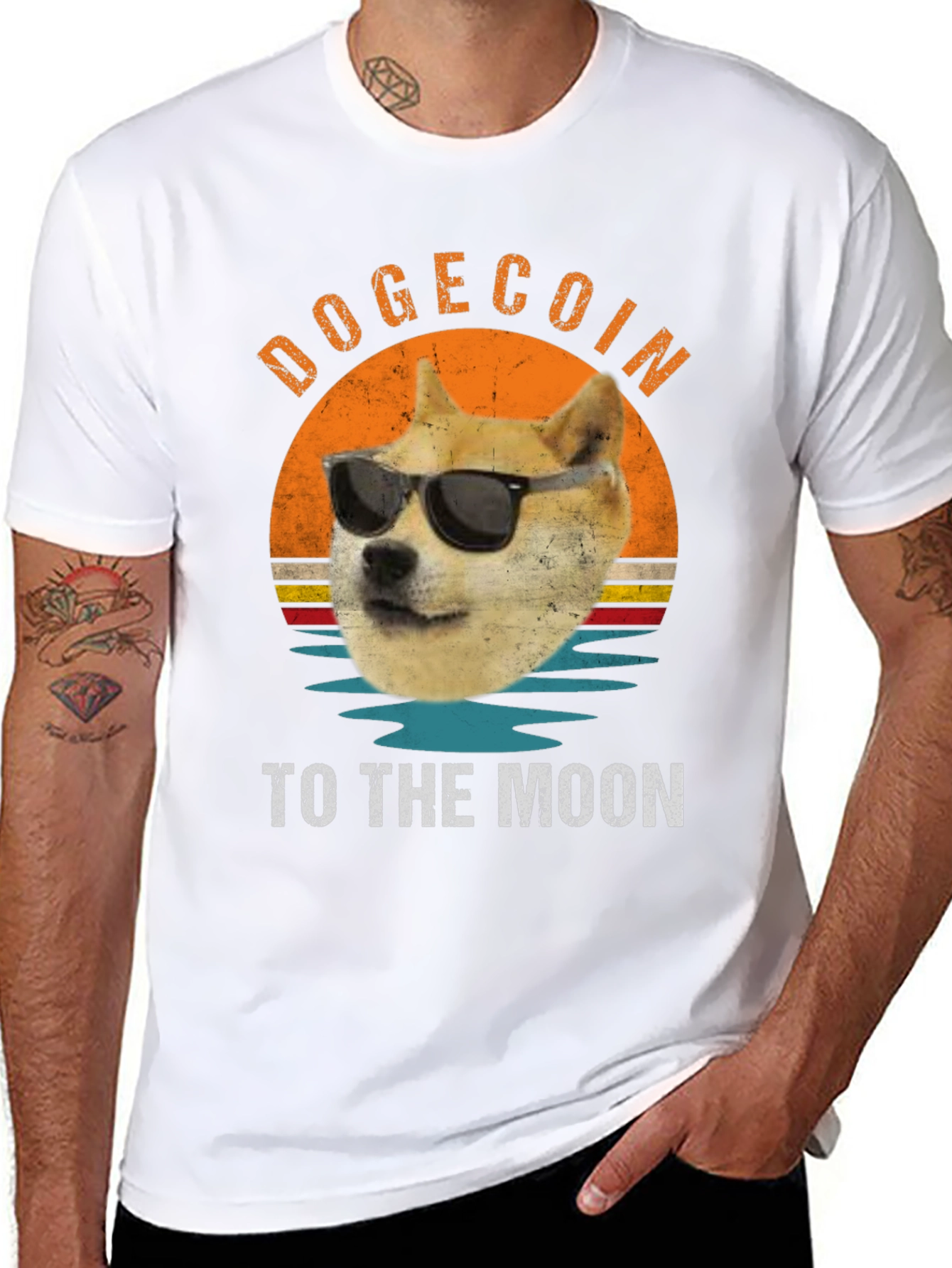 Dogecoin to the Moon T-Shirt - Crypto Meme Tee