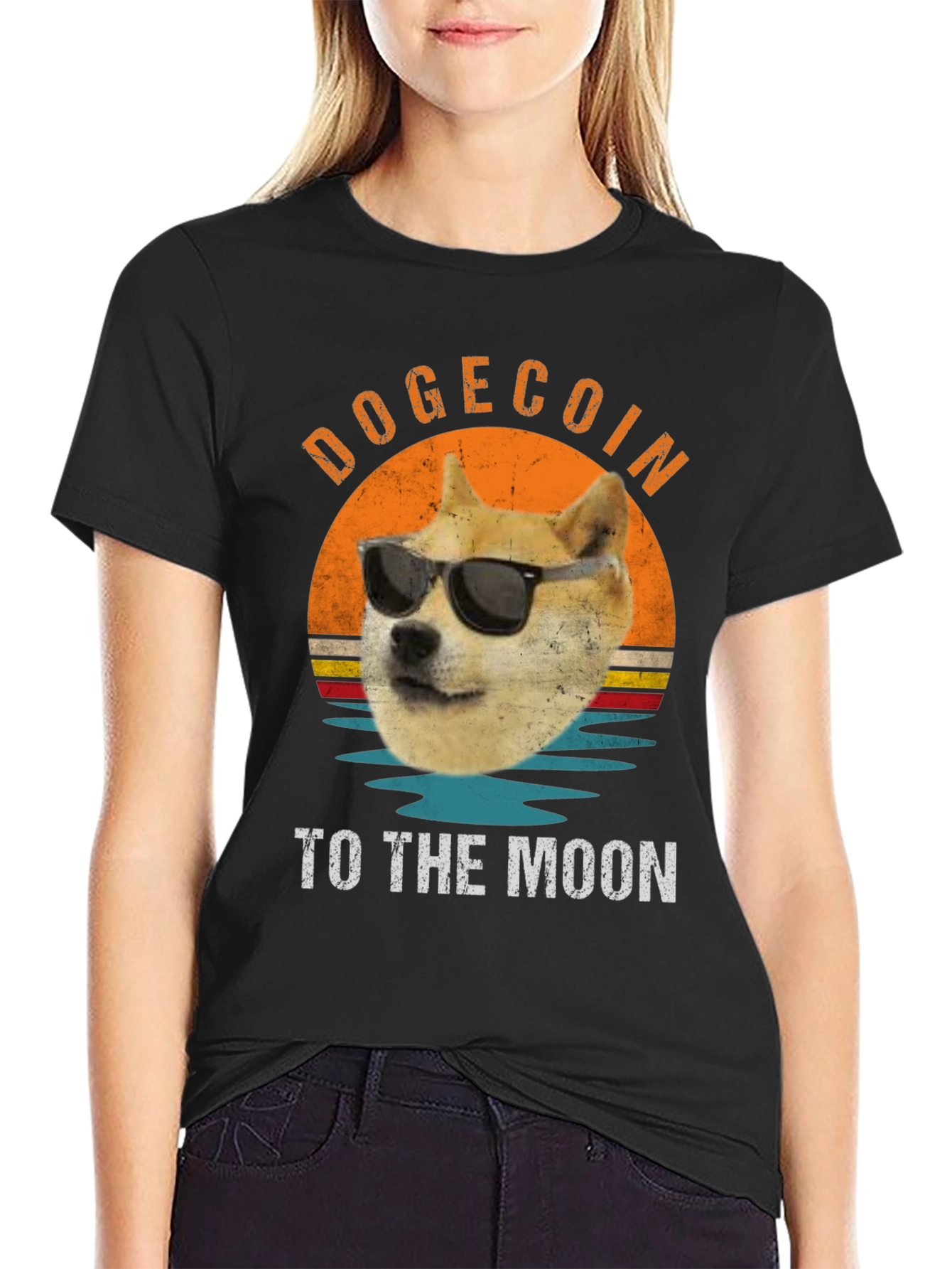 Dogecoin to the Moon T-Shirt - Crypto Meme Tee