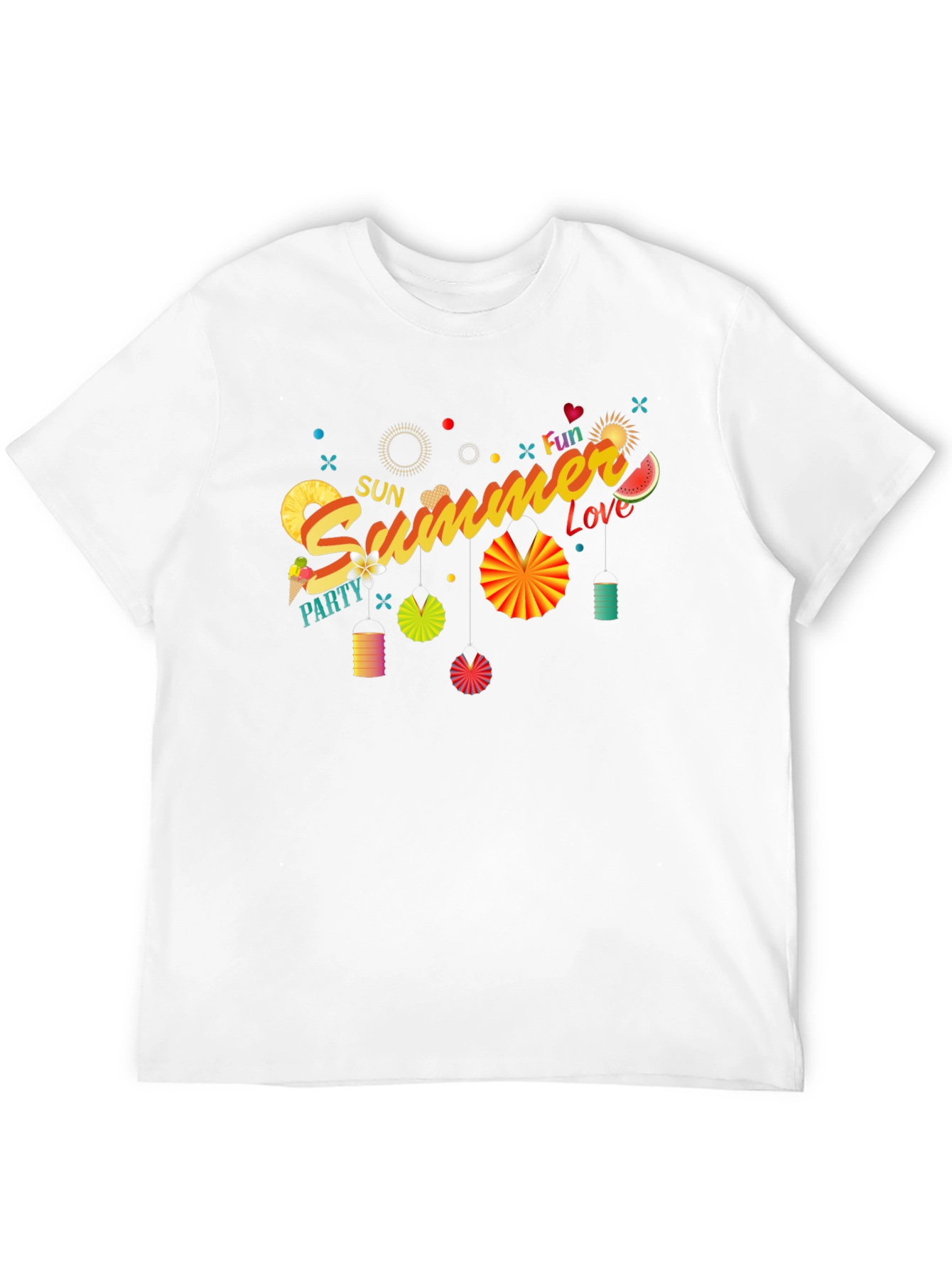 Summer Fun Black Graphic T-Shirt