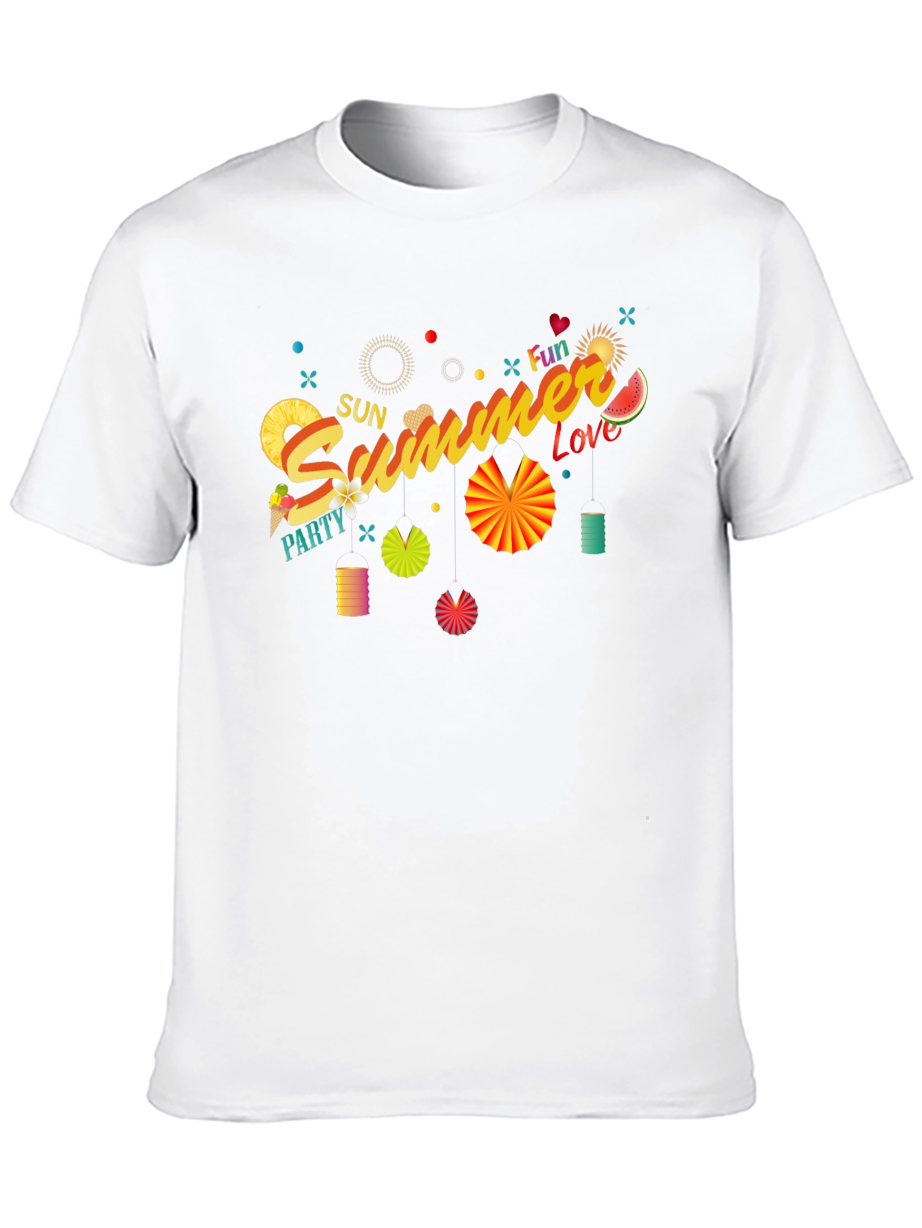 Summer Fun Black Graphic T-Shirt