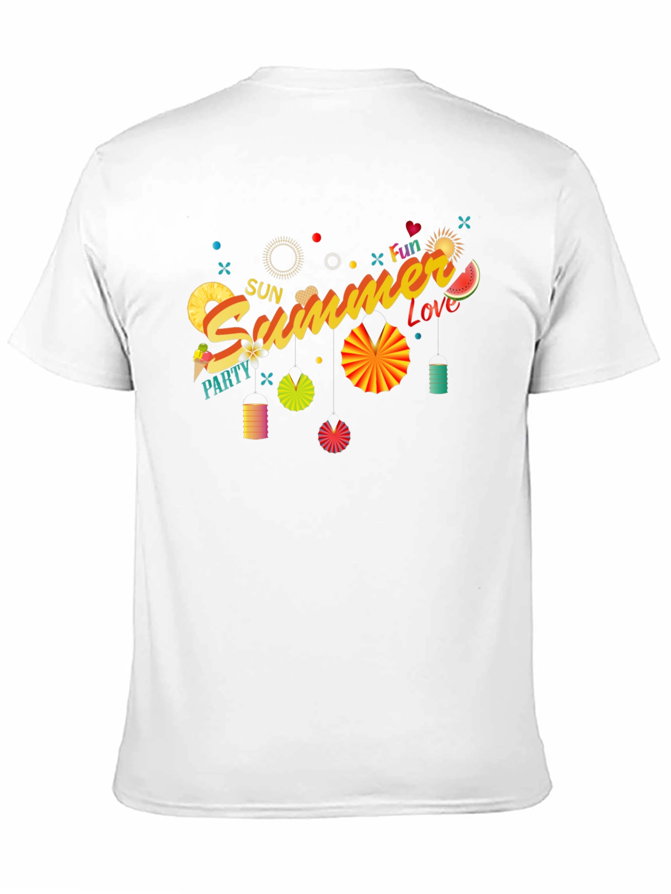 Summer Fun Black Graphic T-Shirt