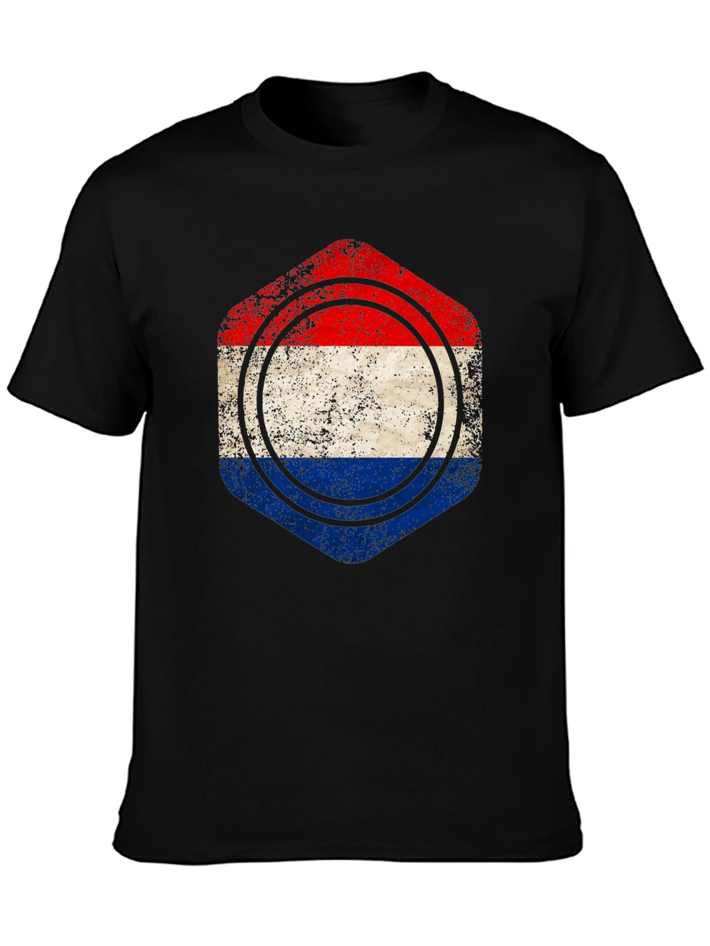Netherlands Flag Distressed Graphic Tee