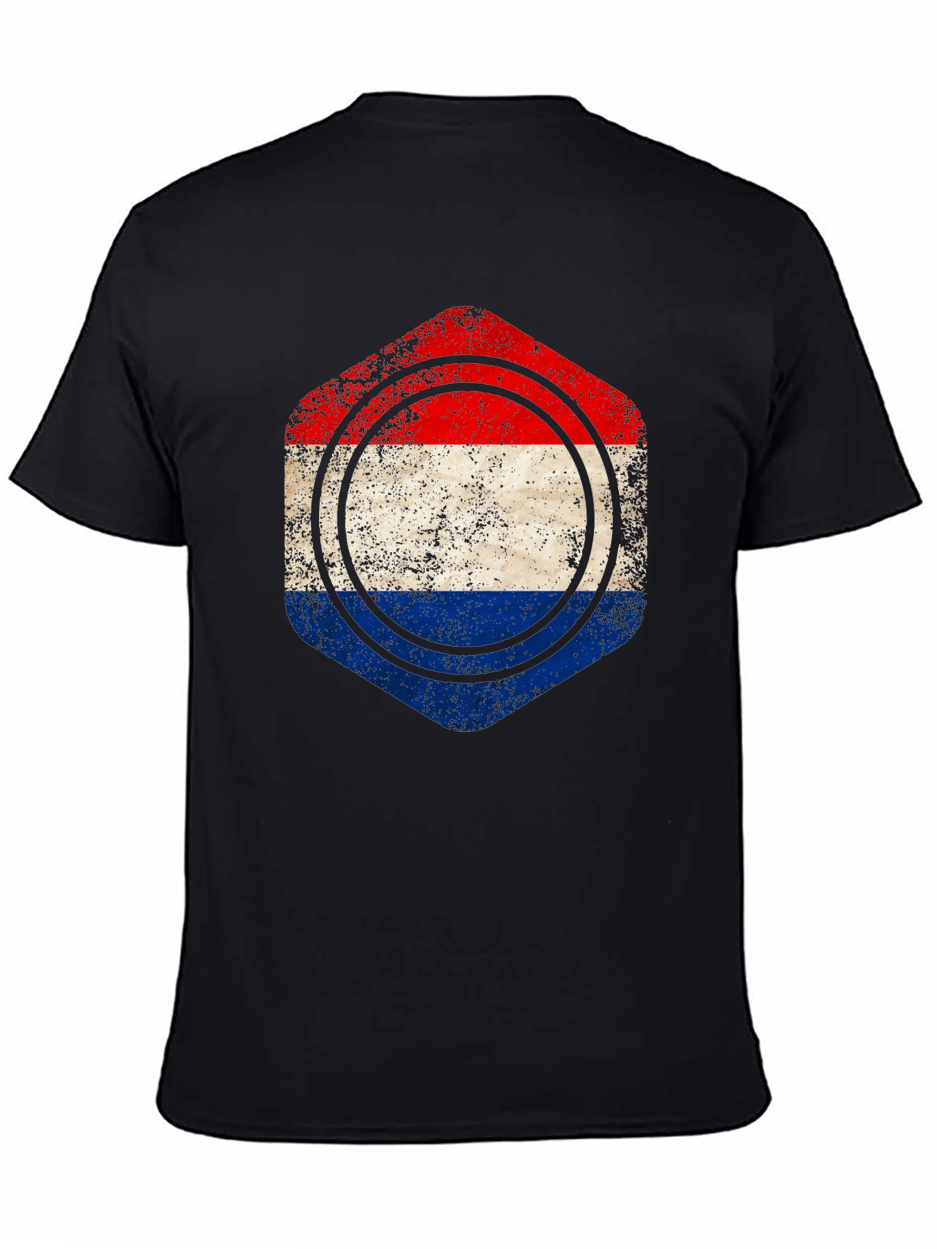 Netherlands Flag Distressed Graphic Tee