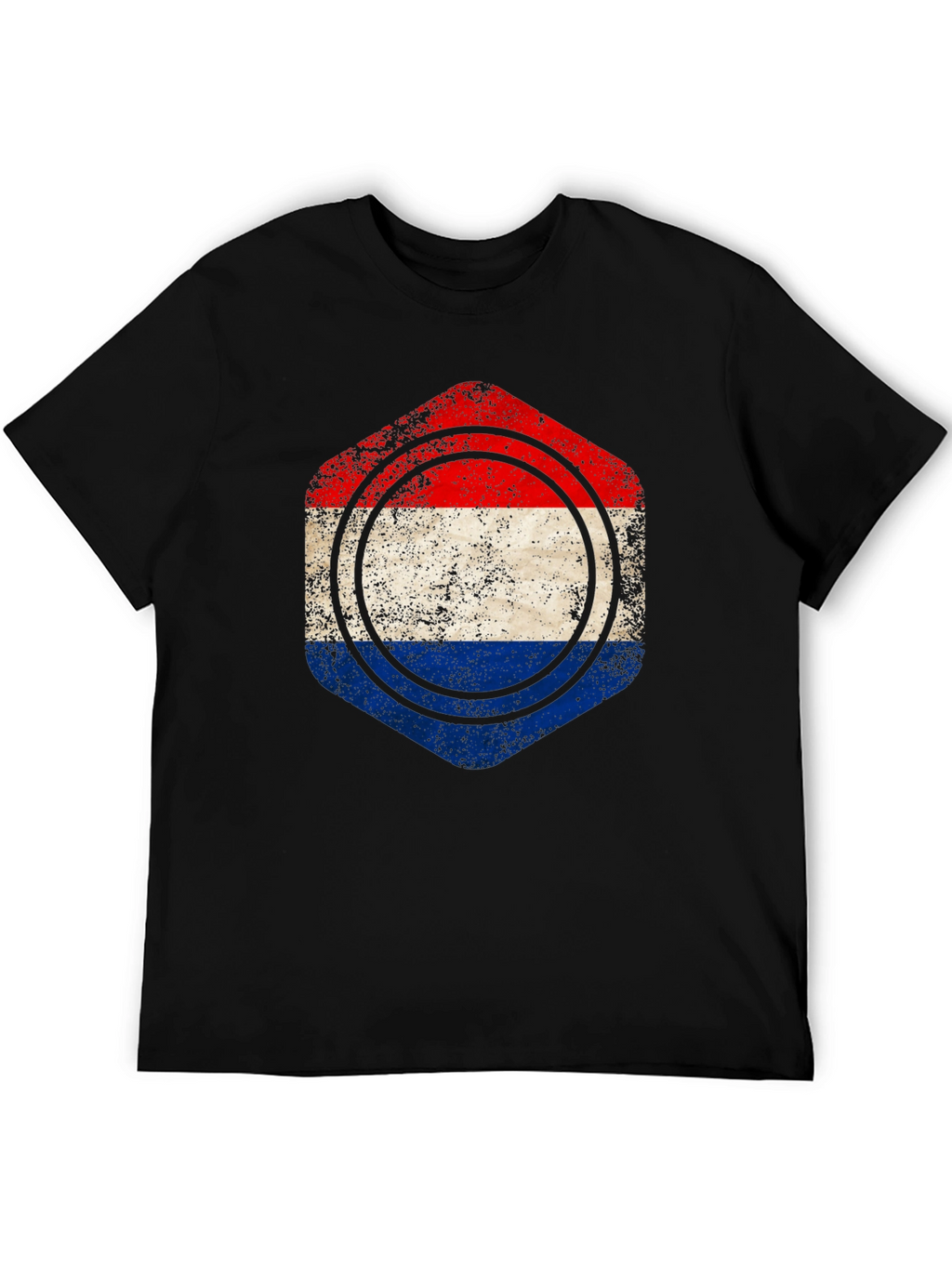 Netherlands Flag Distressed Graphic Tee