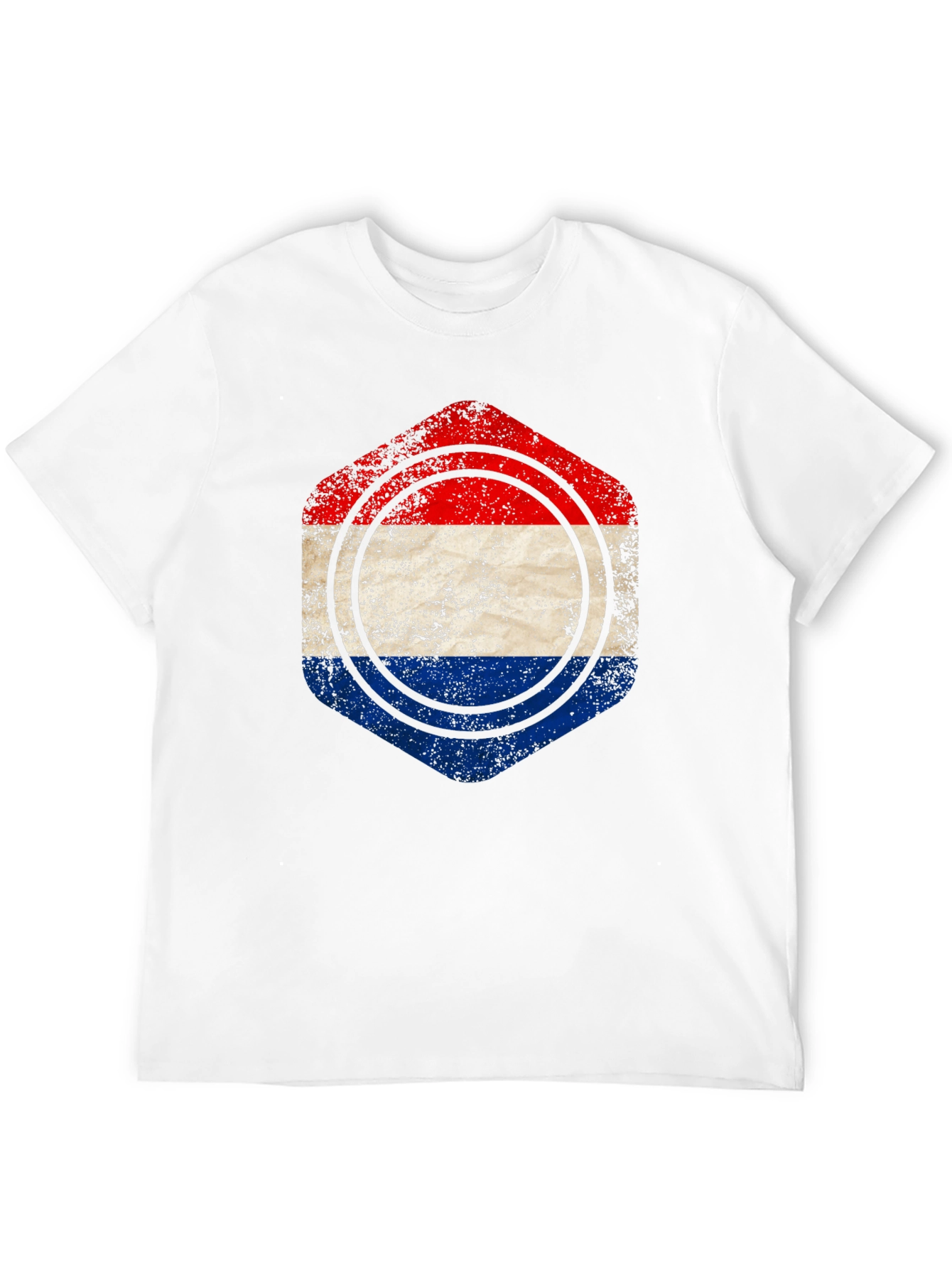 Netherlands Flag Distressed Graphic Tee