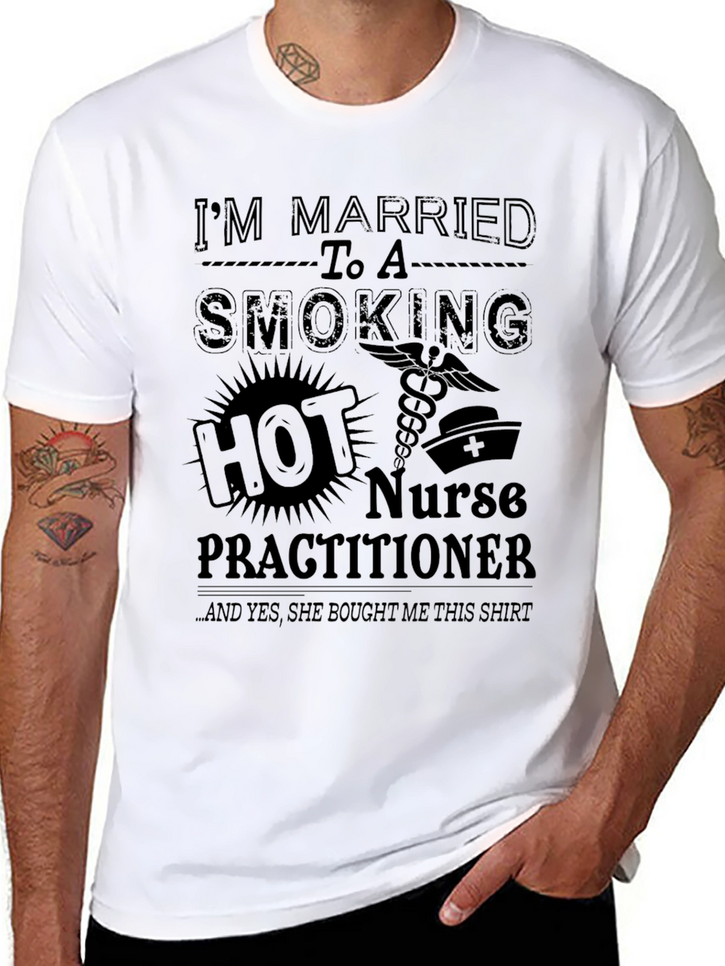 Humorous Smoking Hot Nurse Practitioner T-Shirt