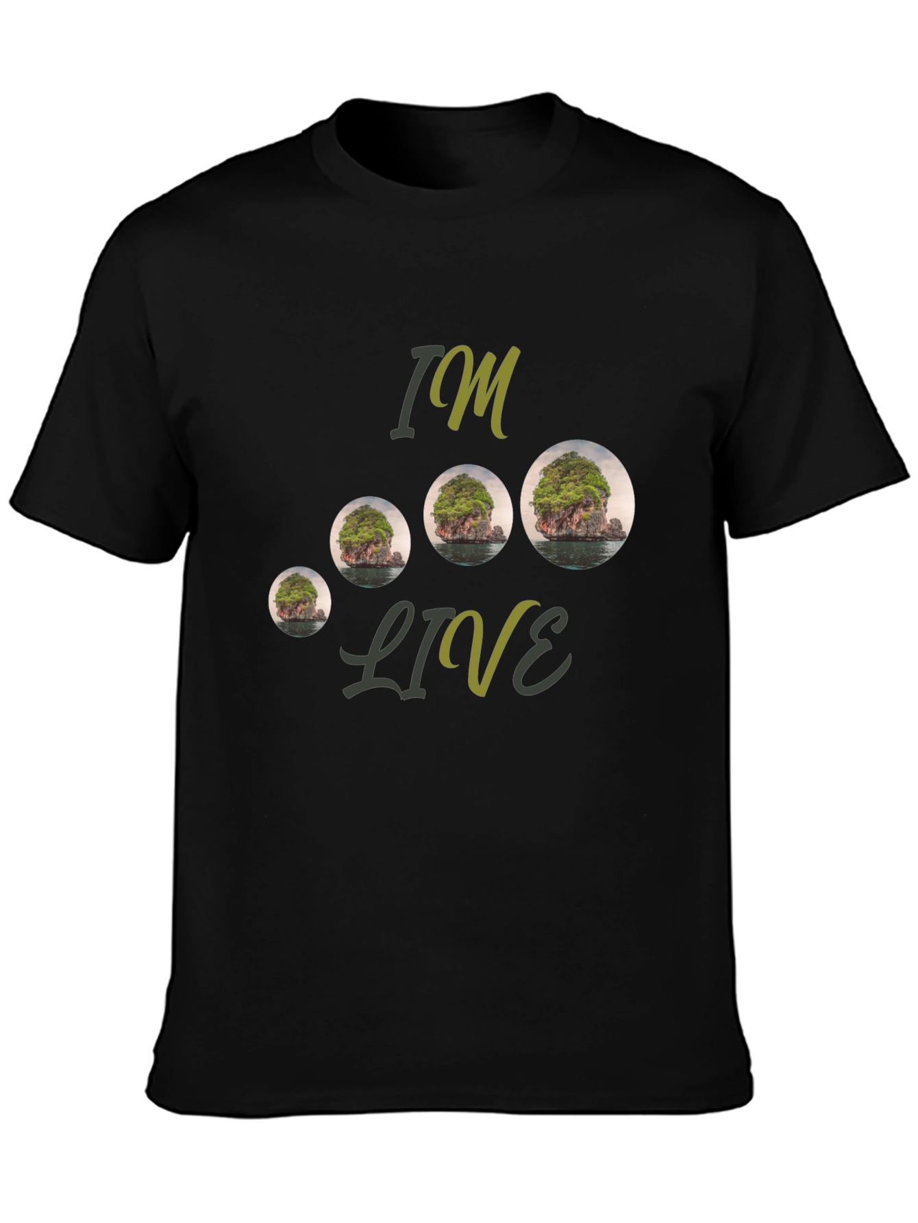 Island Landscape Graphic Tee