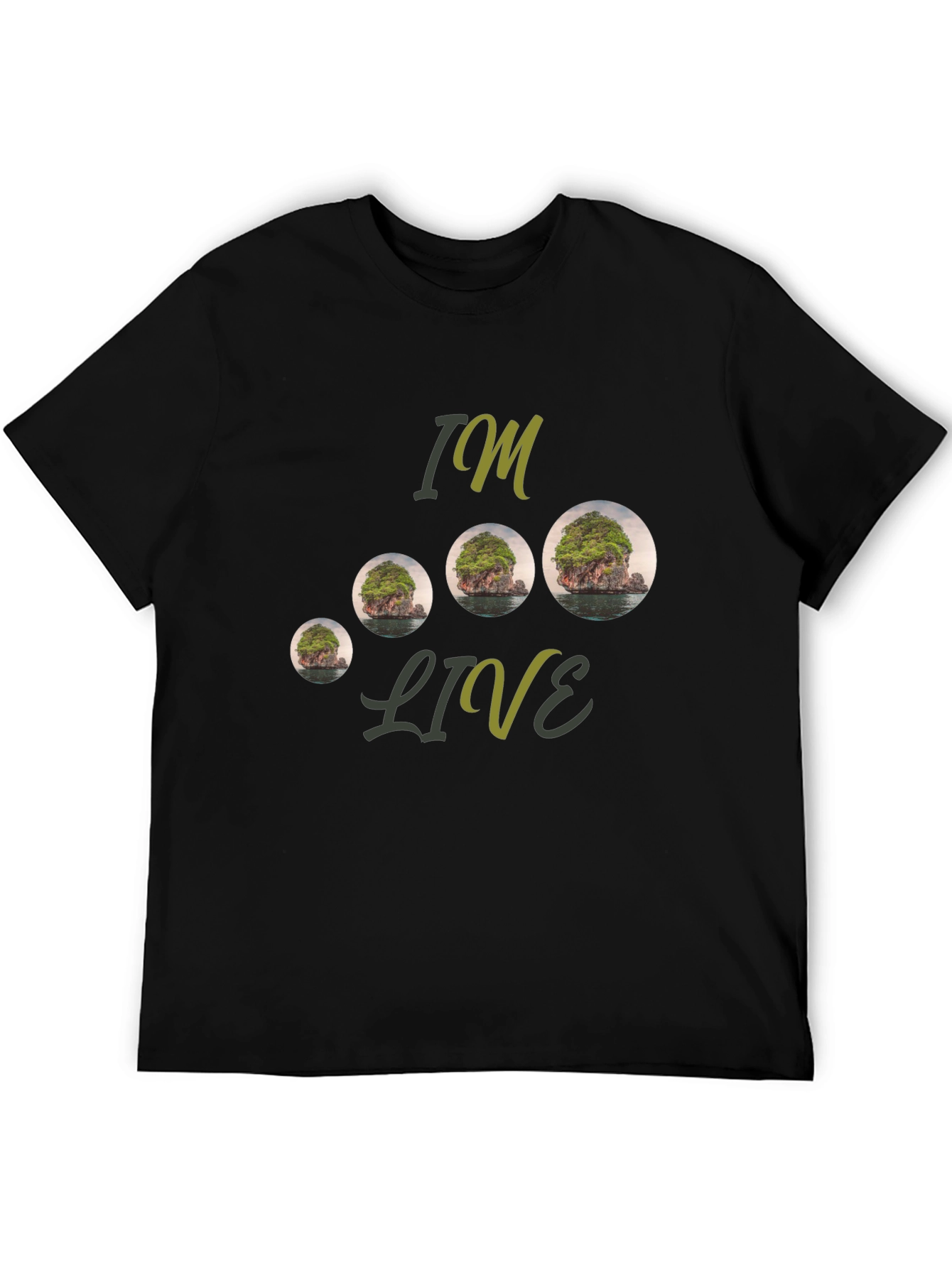 Island Landscape Graphic Tee