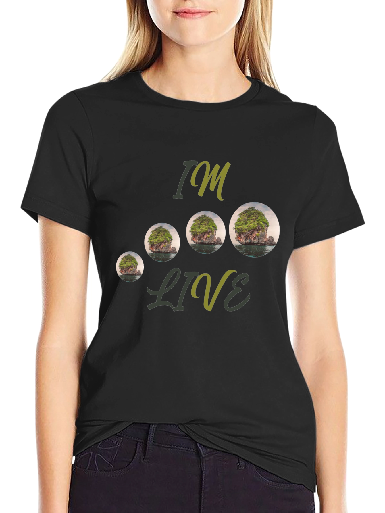 Island Landscape Graphic Tee