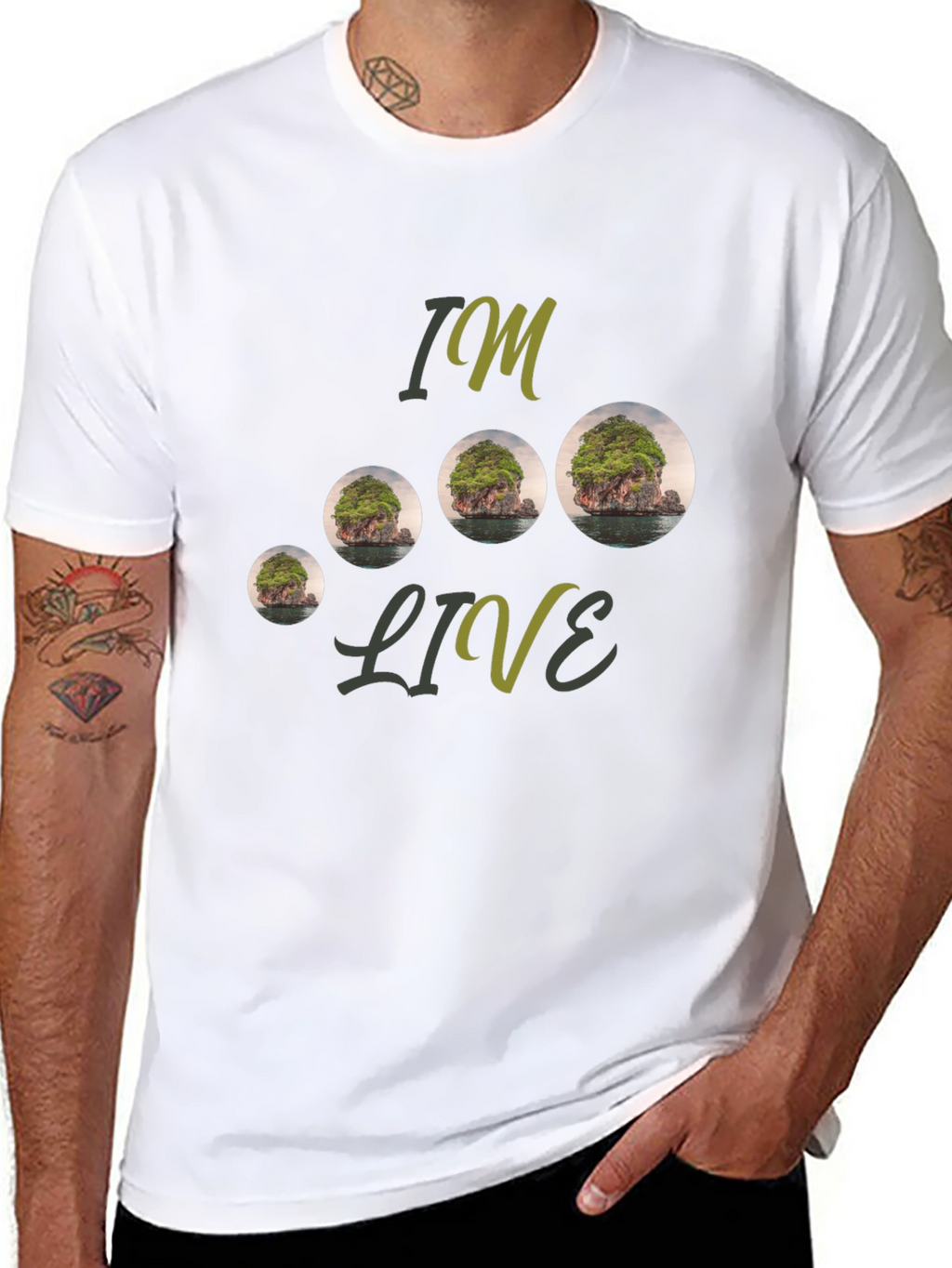 Island Landscape Graphic Tee