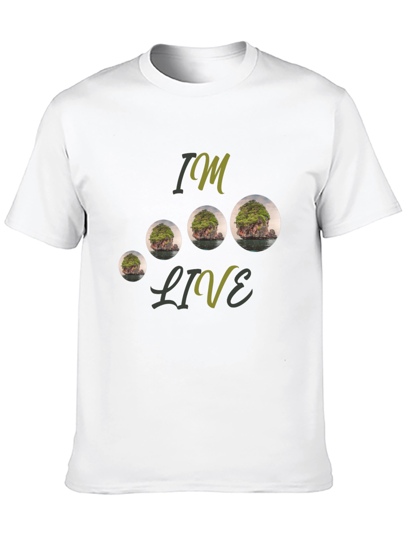 Island Landscape Graphic Tee