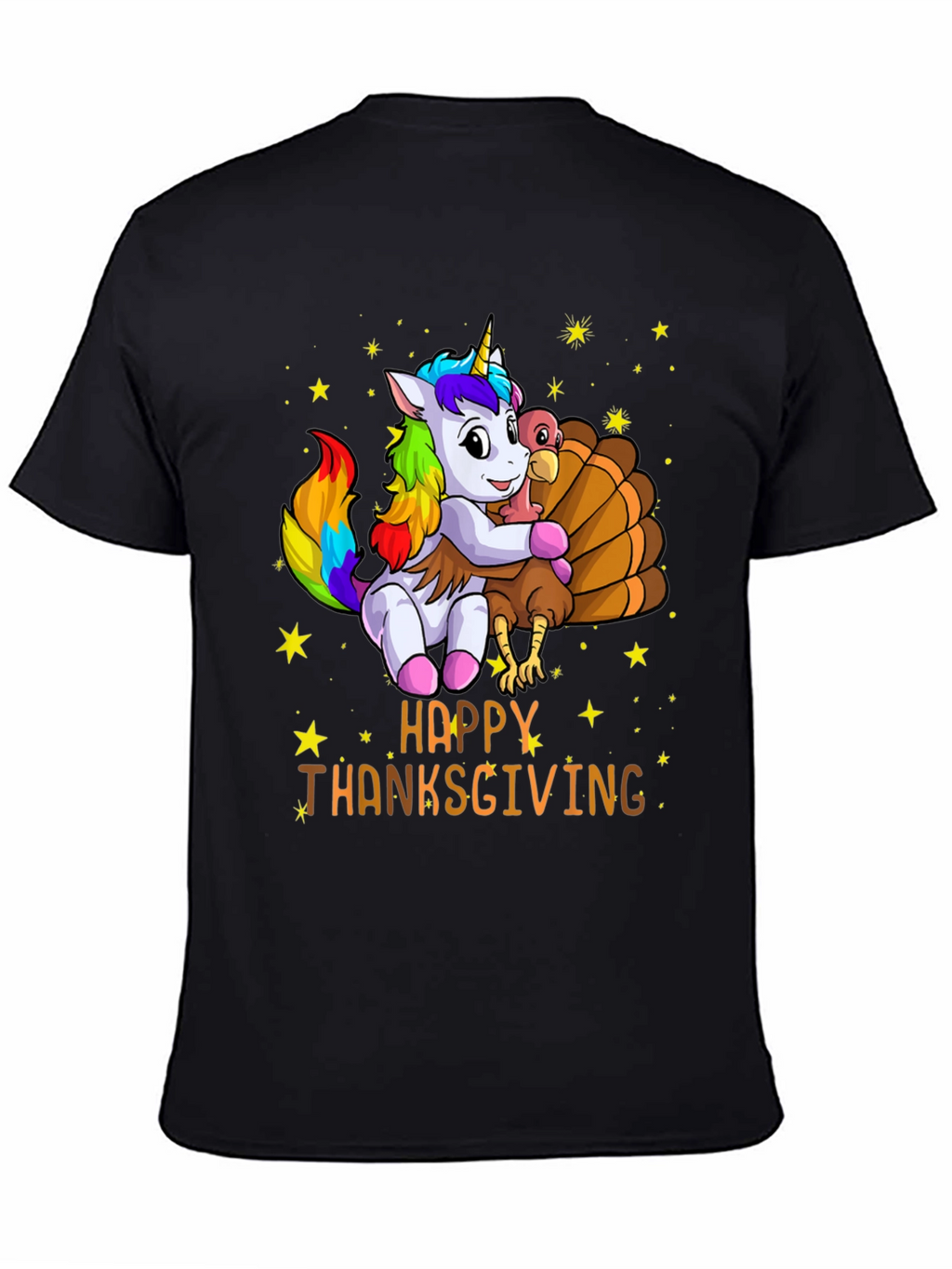 Happy Thanksgiving Unicorn Turkey Hug T-Shirt
