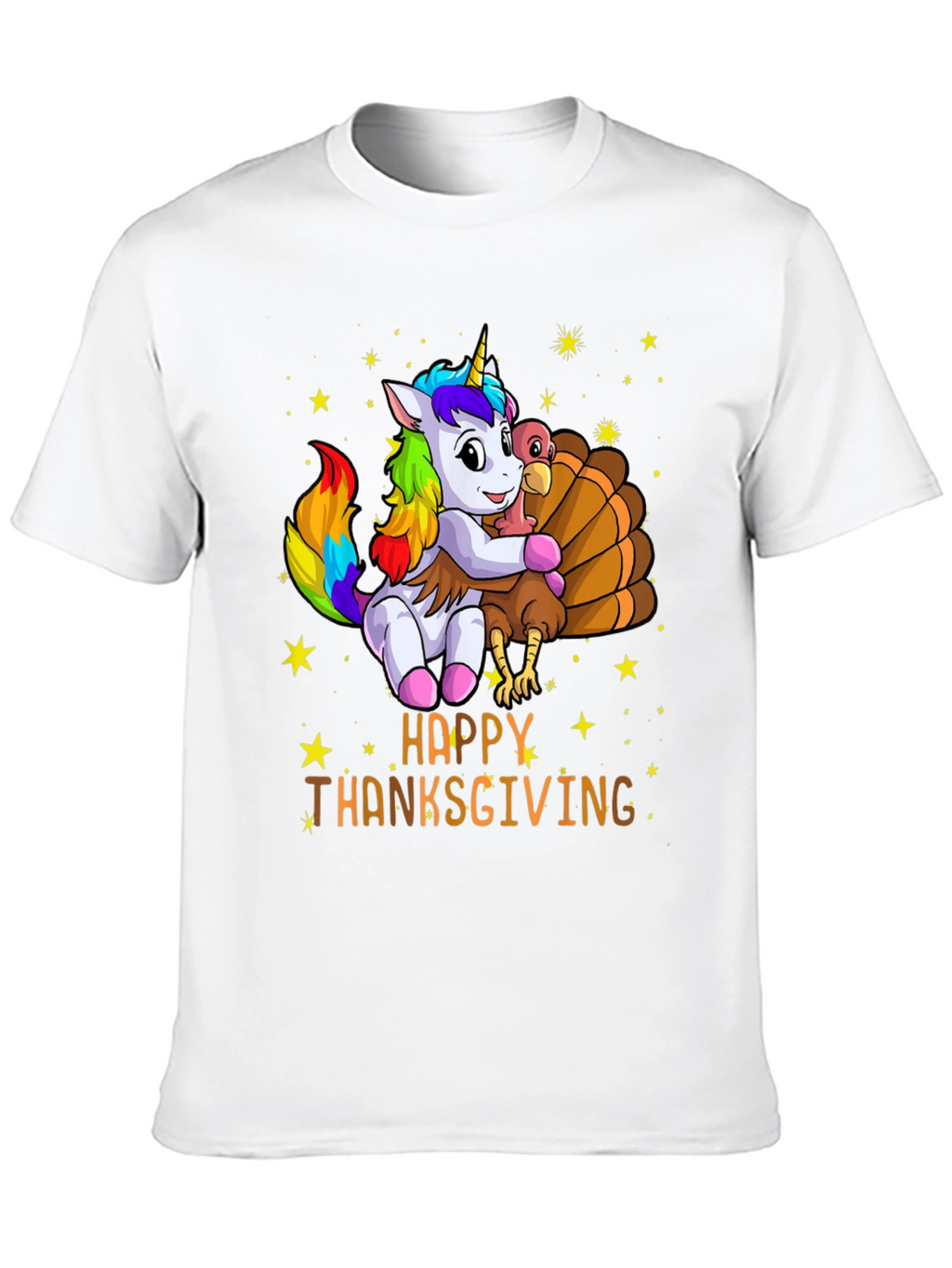 Happy Thanksgiving Unicorn Turkey Hug T-Shirt
