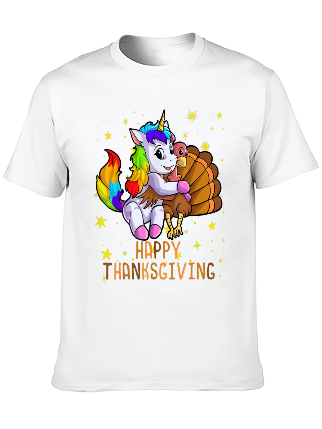 Happy Thanksgiving Unicorn Turkey Hug T-Shirt