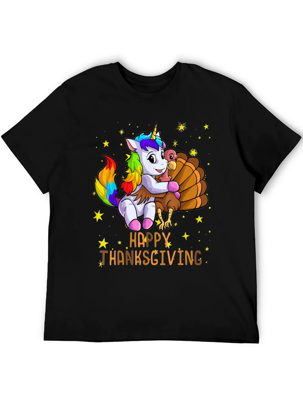 Happy Thanksgiving Unicorn Turkey Hug T-Shirt