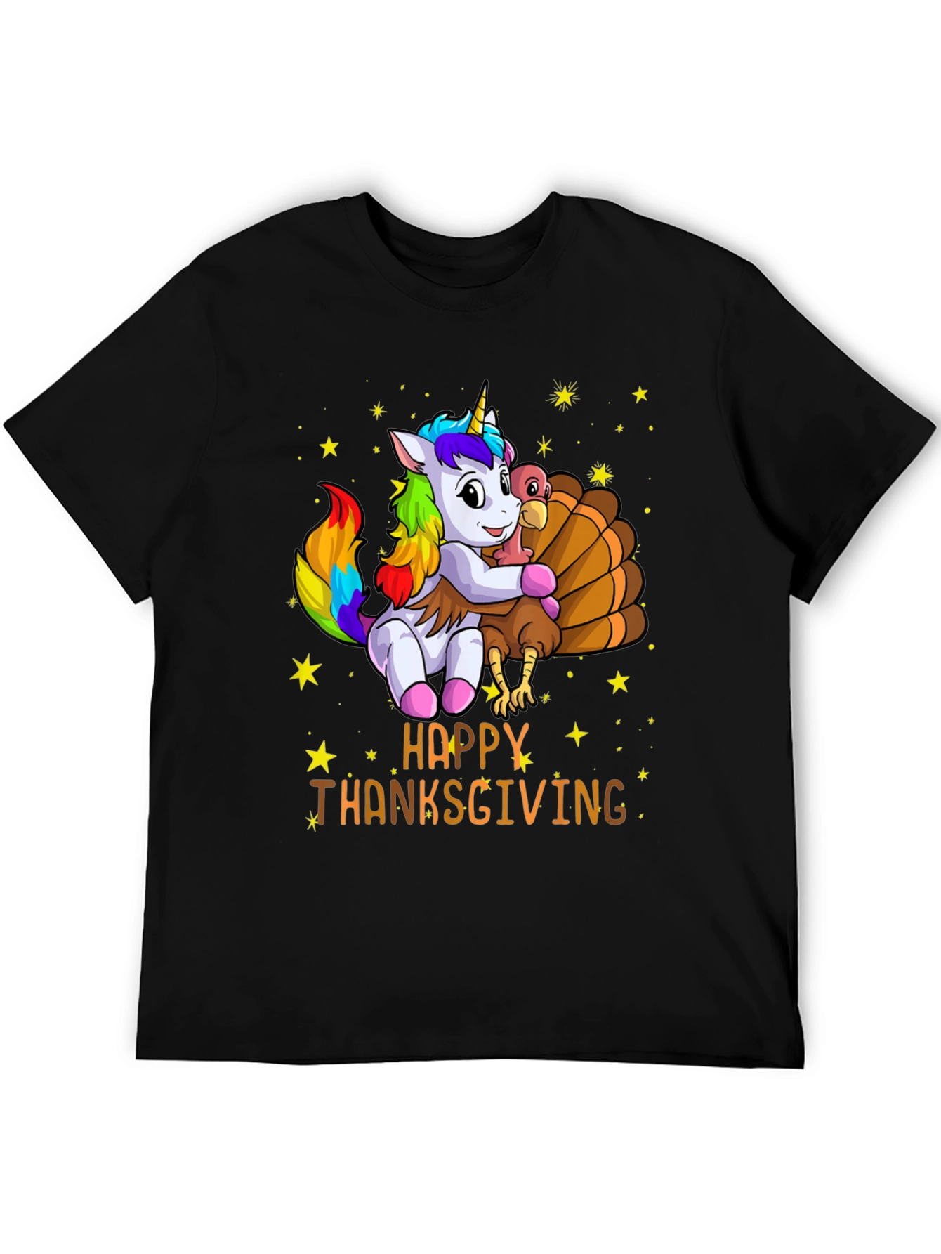Happy Thanksgiving Unicorn Turkey Hug T-Shirt