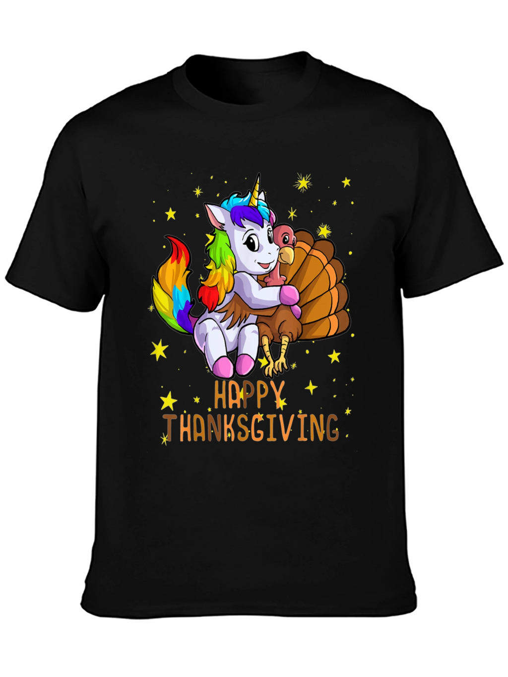 Happy Thanksgiving Unicorn Turkey Hug T-Shirt