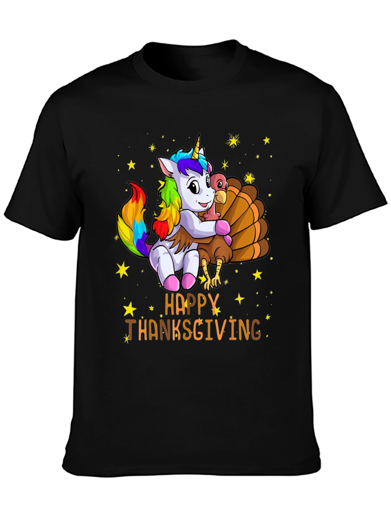 Happy Thanksgiving Unicorn Turkey Hug T-Shirt