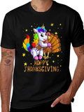 Happy Thanksgiving Unicorn Turkey Hug T-Shirt