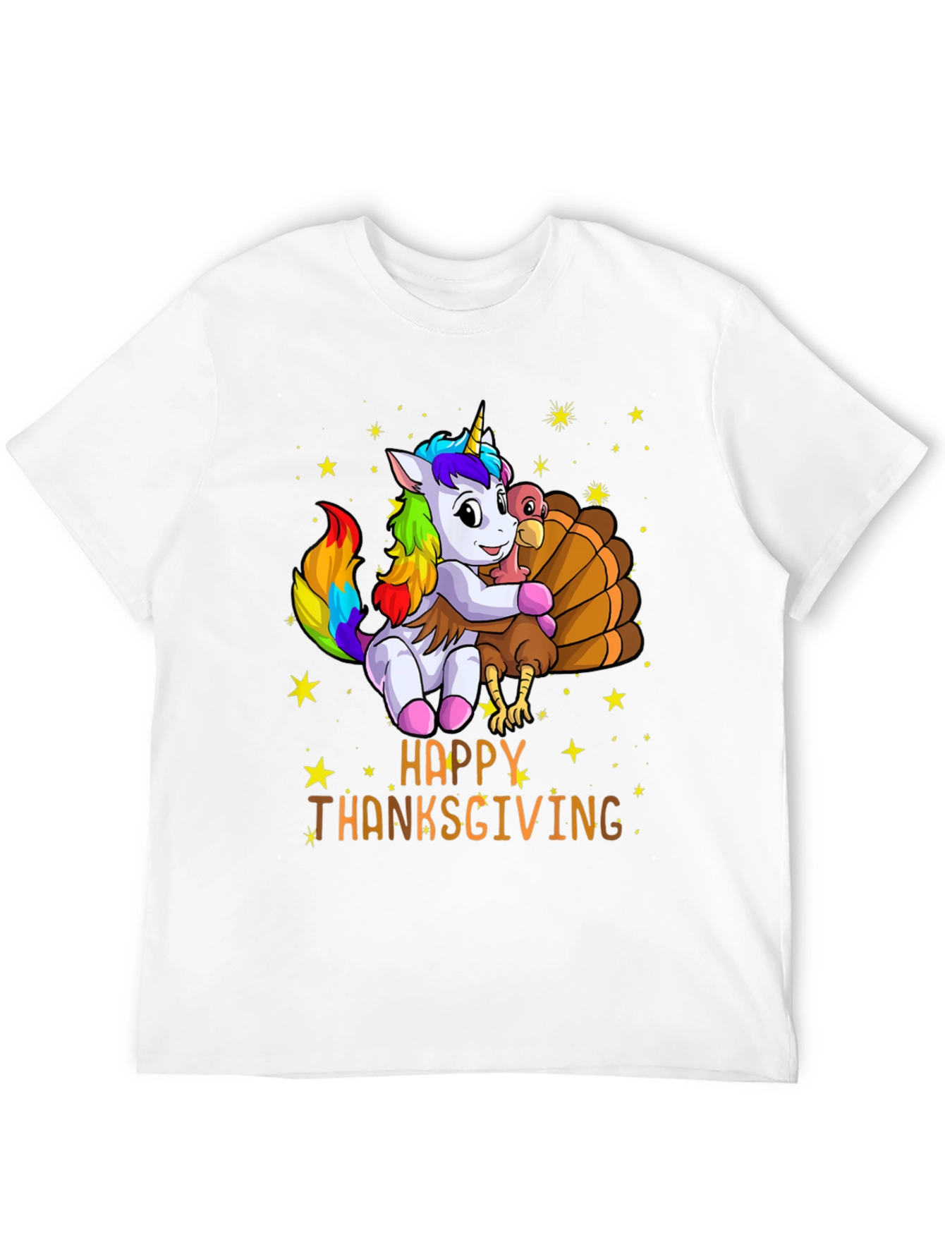 Happy Thanksgiving Unicorn Turkey Hug T-Shirt