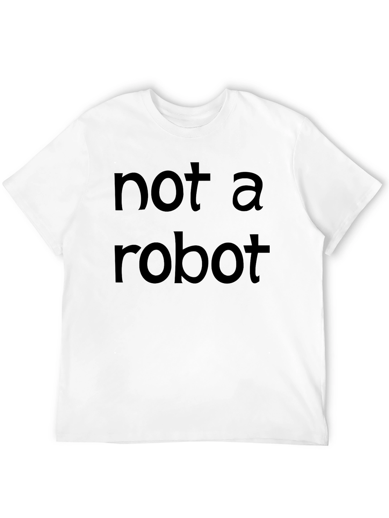 Not A Robot Black Crew Neck T-Shirt
