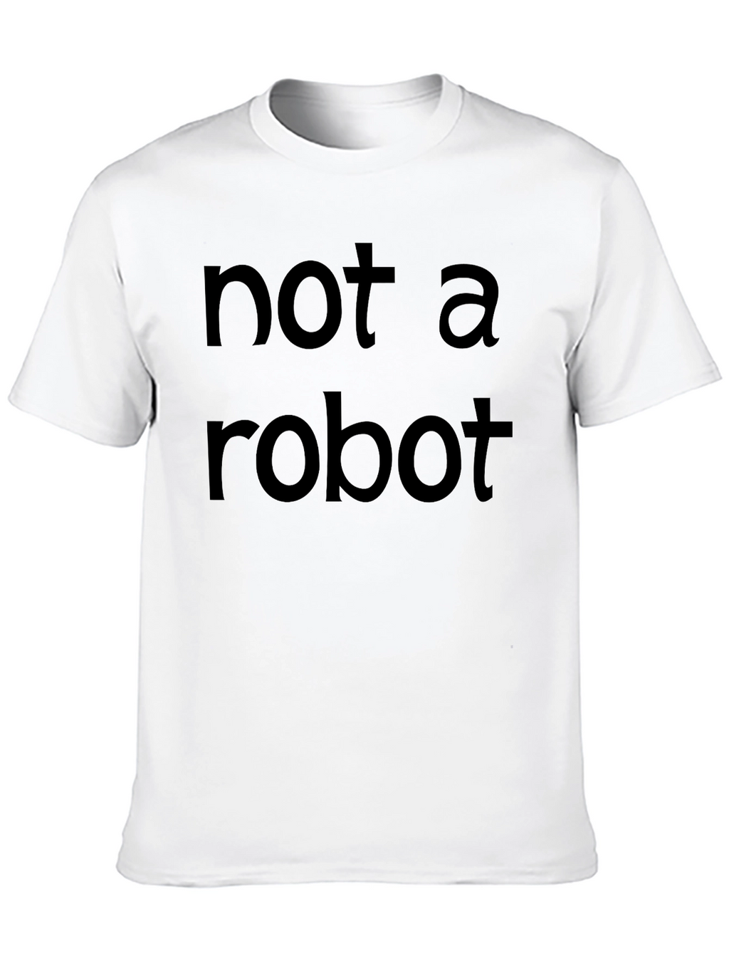 Not A Robot Black Crew Neck T-Shirt
