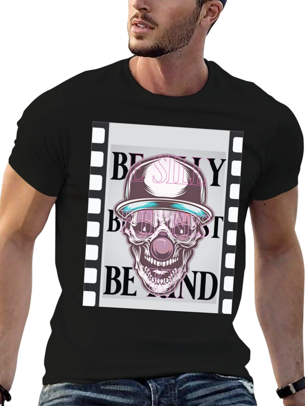 Skull Clown Graphic T-Shirt - Trendy Design