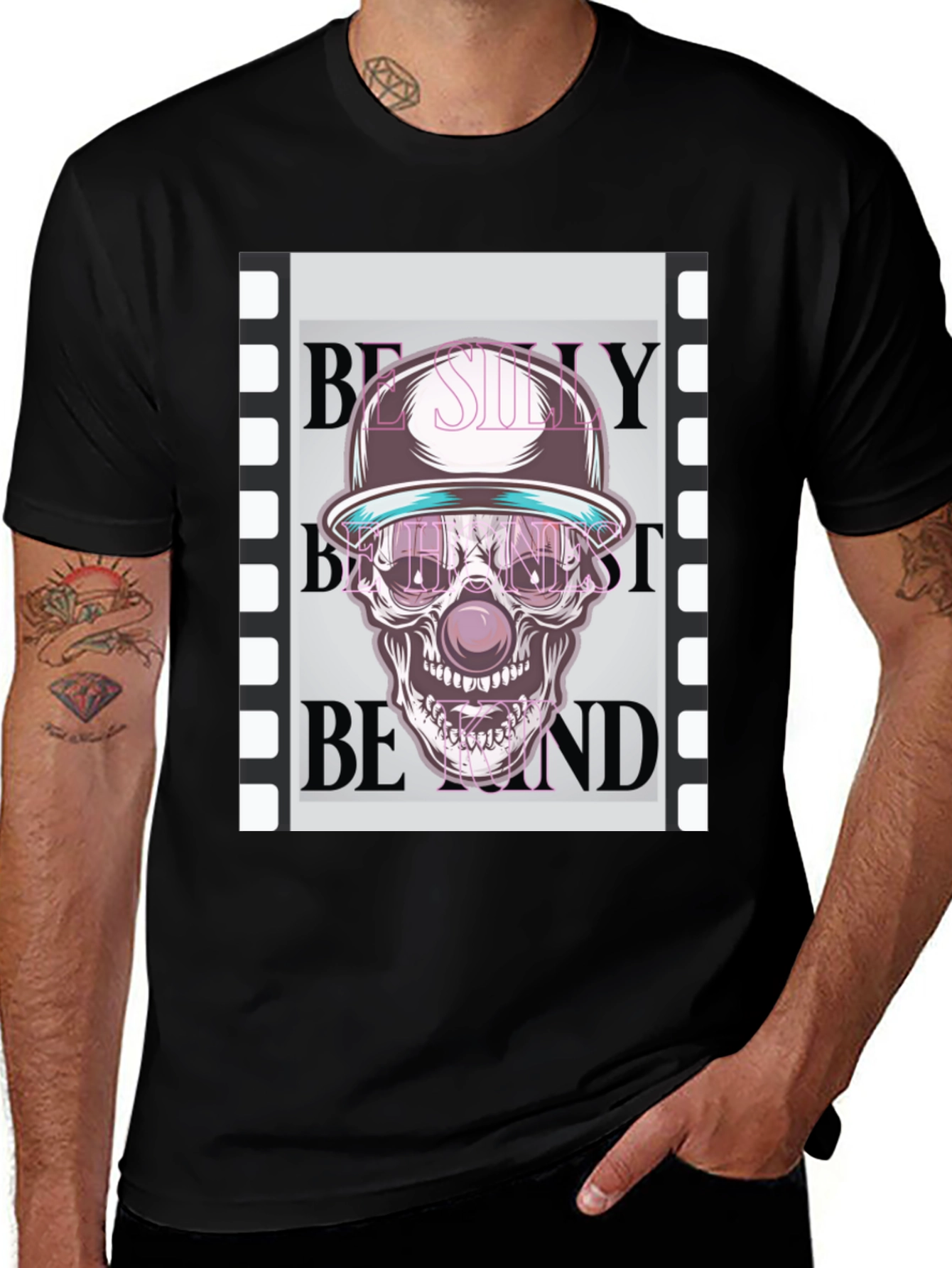Skull Clown Graphic T-Shirt - Trendy Design