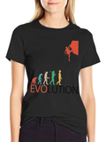 Evolution of Climbing T-Shirt - Black Crew Neck