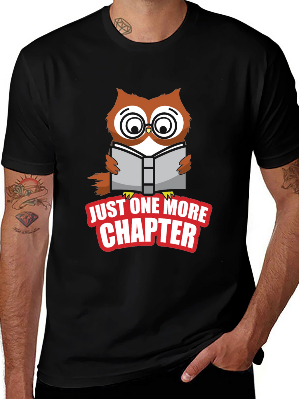 Just One More Chapter Owl Graphic Tee