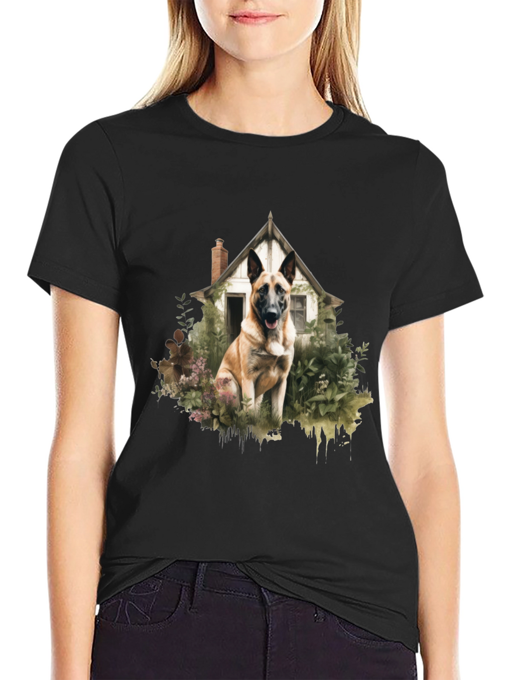 Dog & House Graphic Tee - Stylish Casual Wear