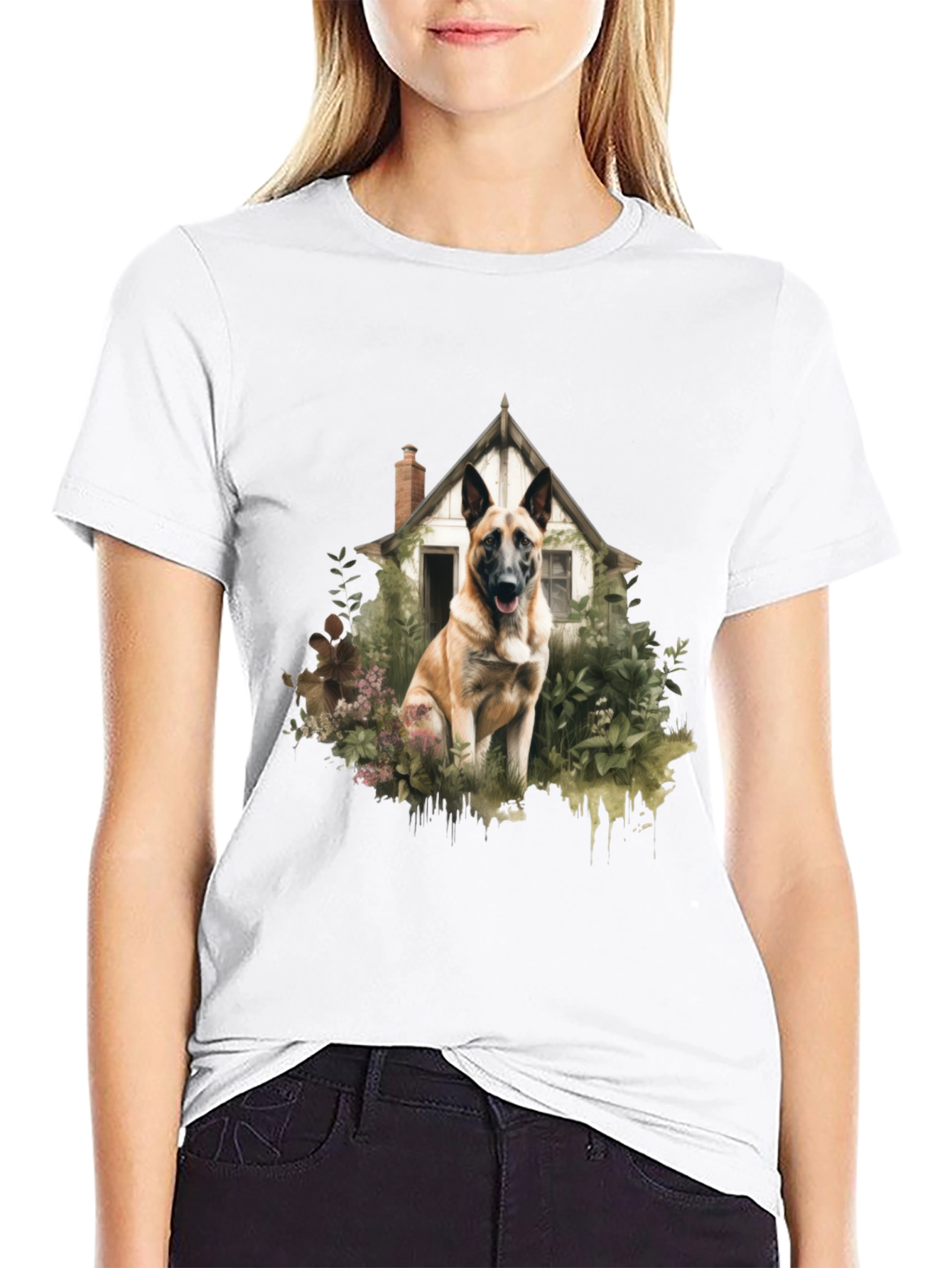 Dog & House Graphic Tee - Stylish Casual Wear