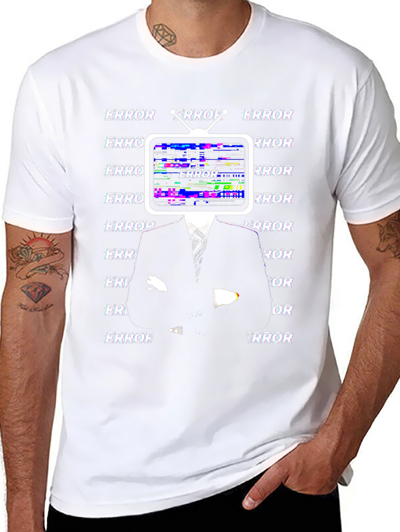 Error TV Head Graphic Tee - Black